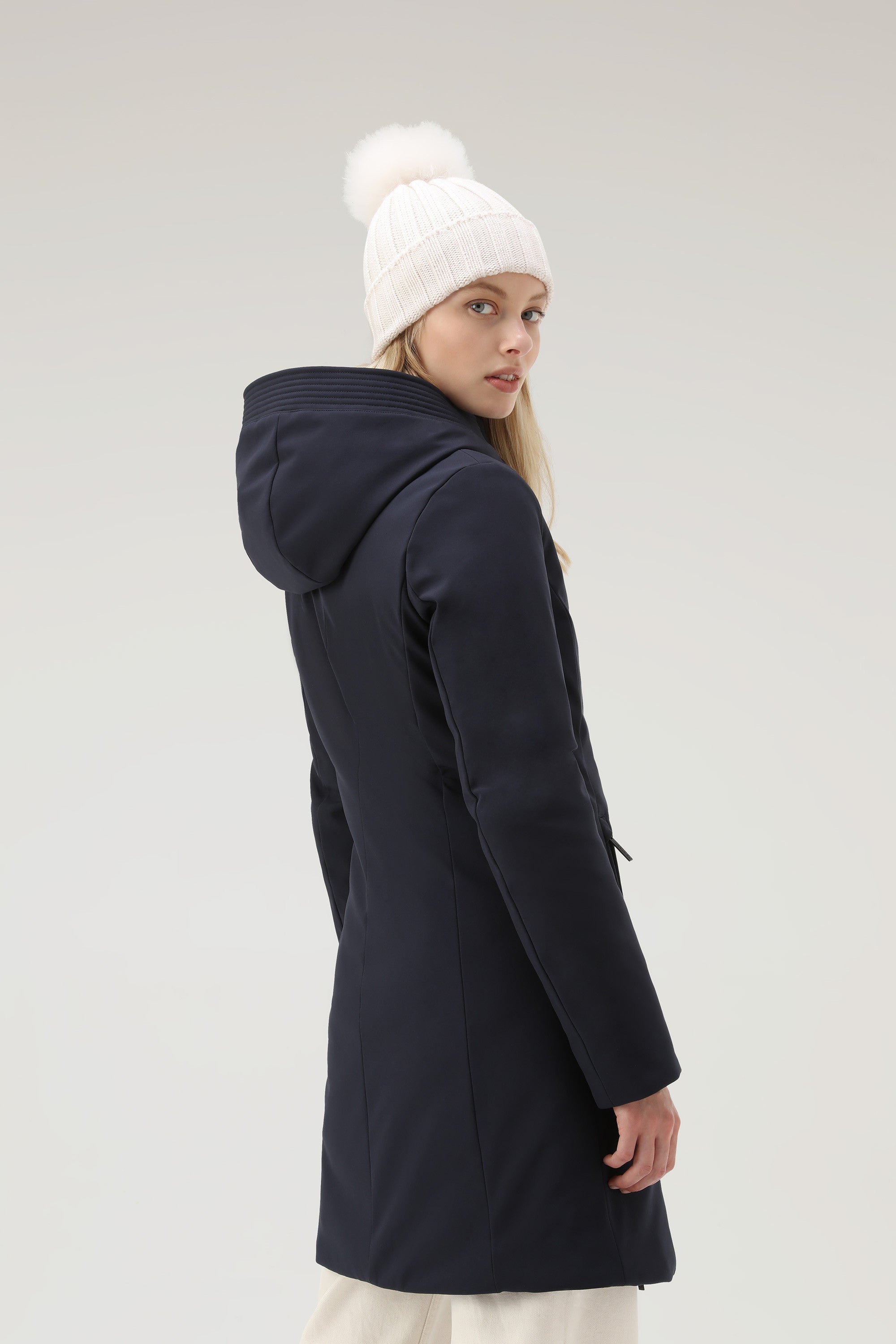 Parka Woolrich Firth en Softshell - Melton Blue-MANTEAU FEMME-Curling-Paris