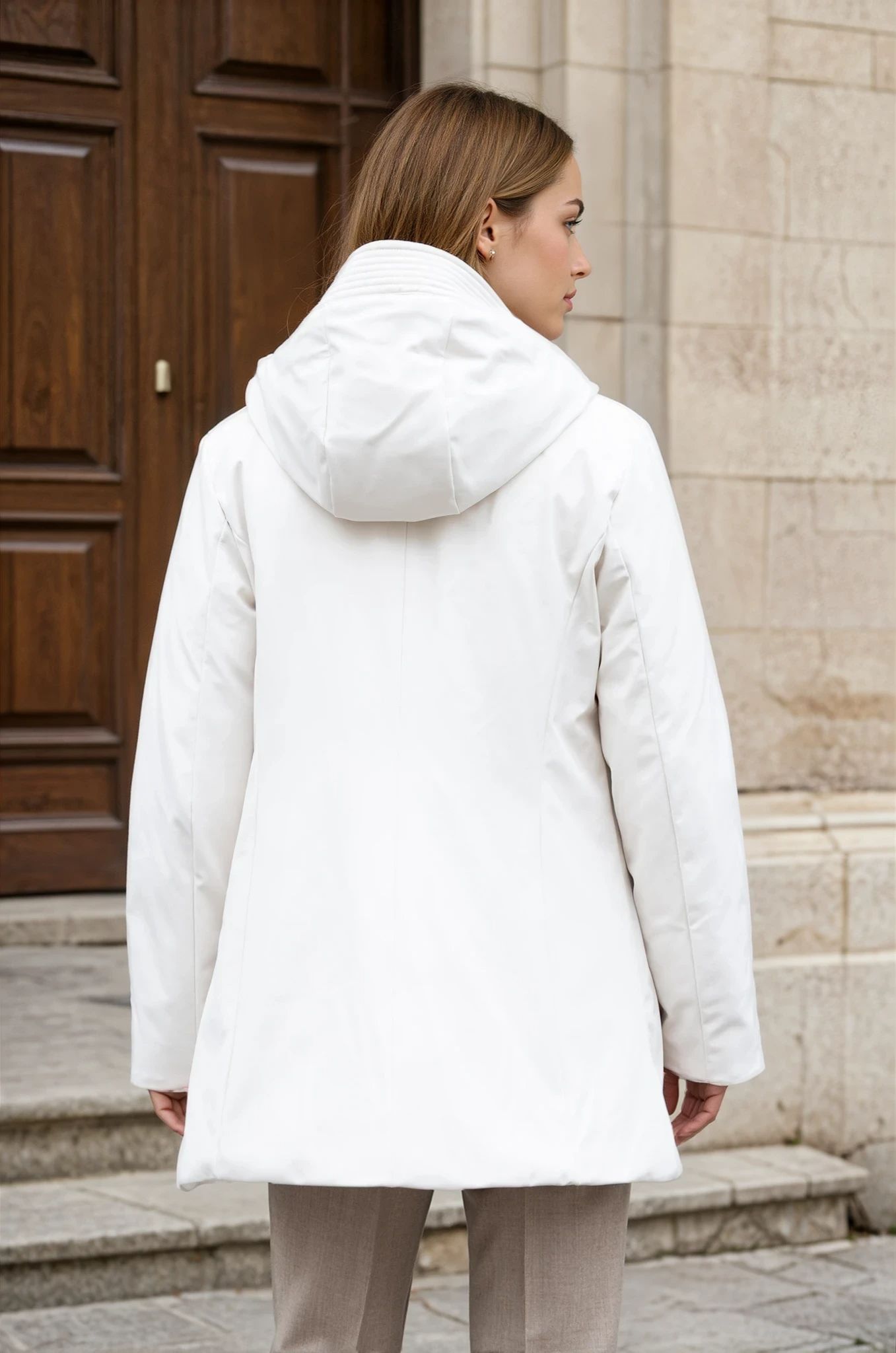 Parka Woolrich Firth en Softshell - Milky Cream-MANTEAU FEMME-Curling-Paris