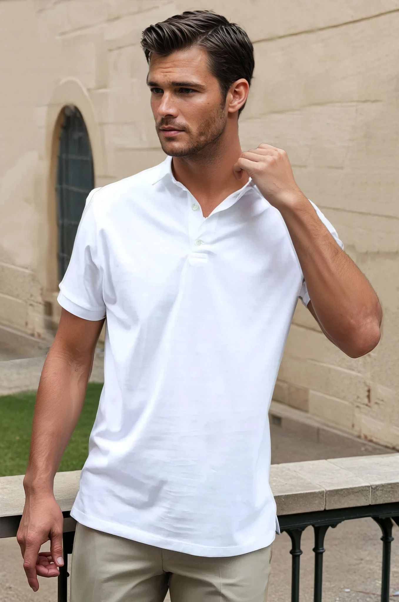 Jack cotton jersey polo shirt - White