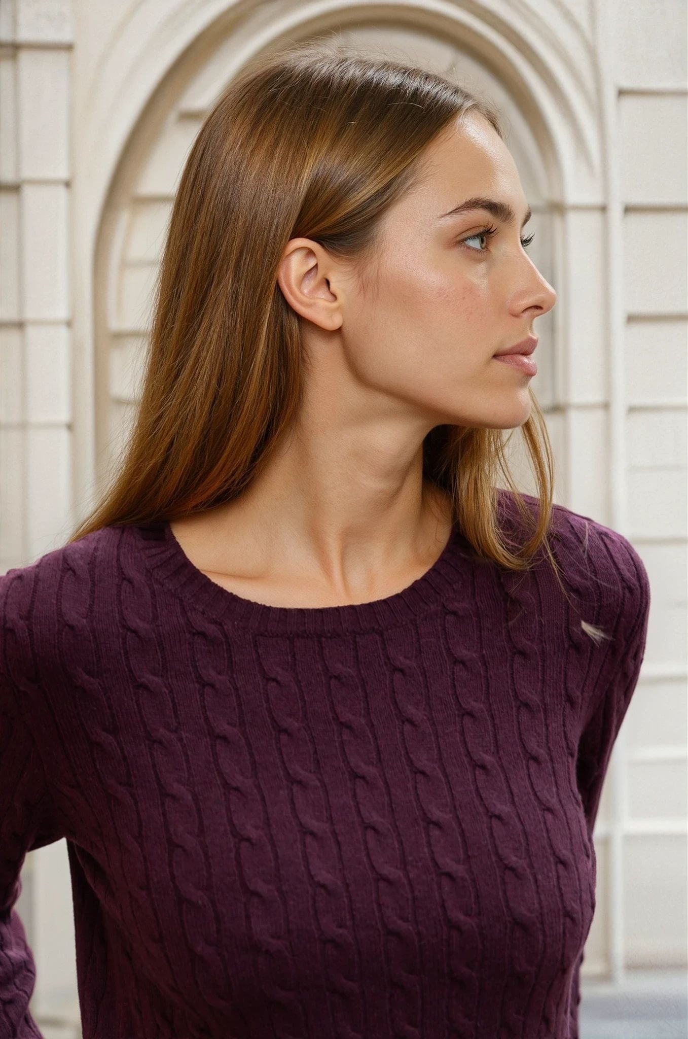 Pull Albie en laine mérinos et cachemire - Bordeaux-PULL FEMME-Curling-Paris