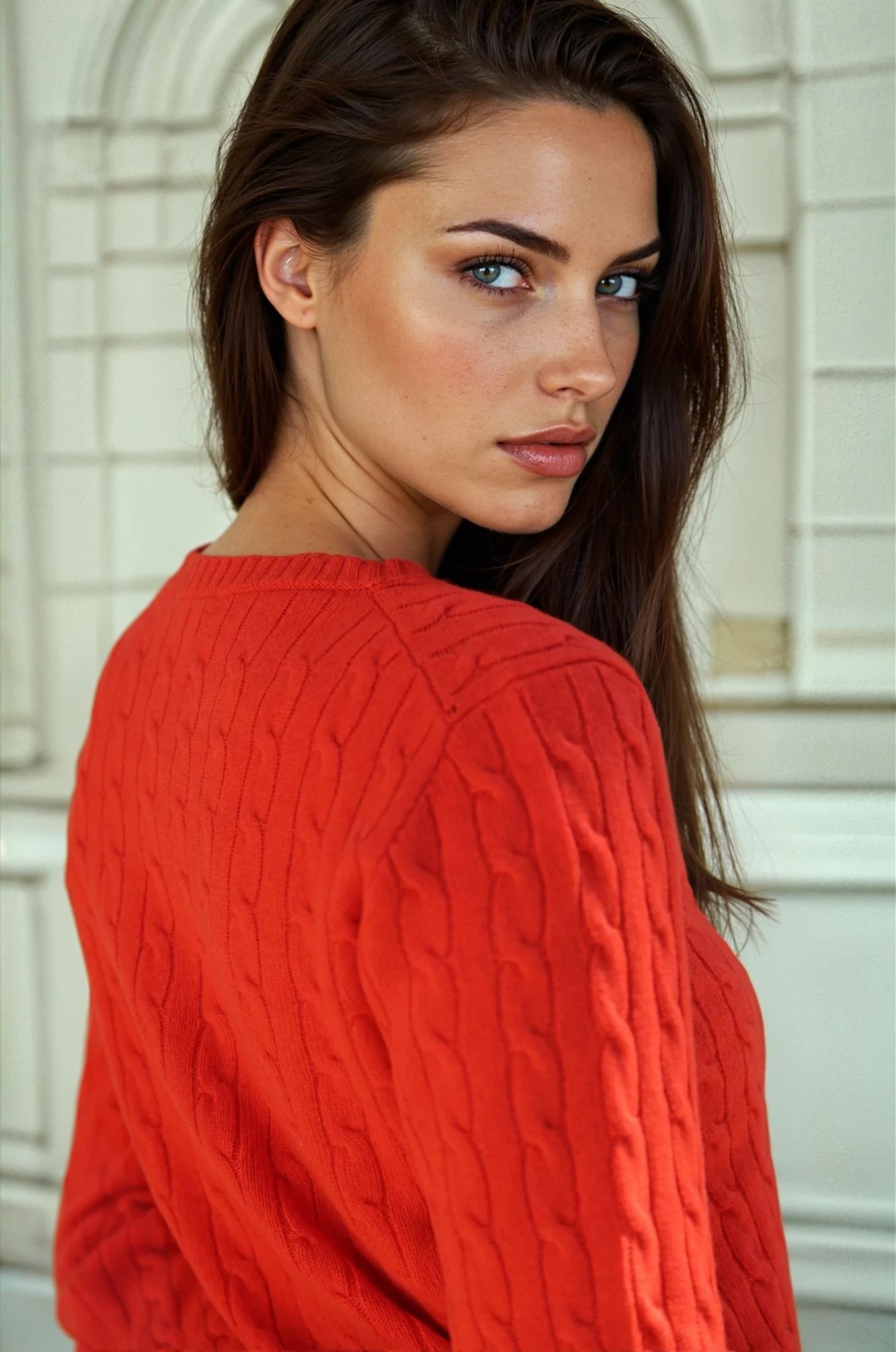 Pull Albie en laine mérinos et cachemire - Orange-PULL FEMME-Curling-Paris