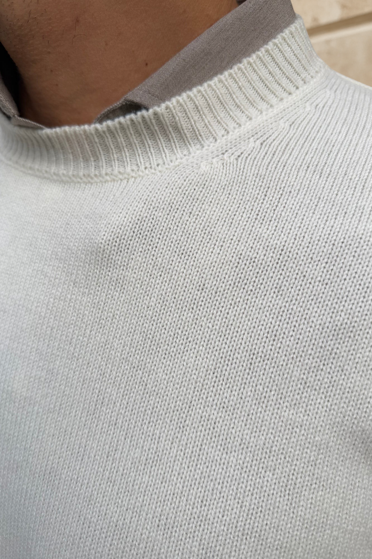 Pull Alfeo en laine & cachemire – Écru-PULL HOMME-Curling-Paris