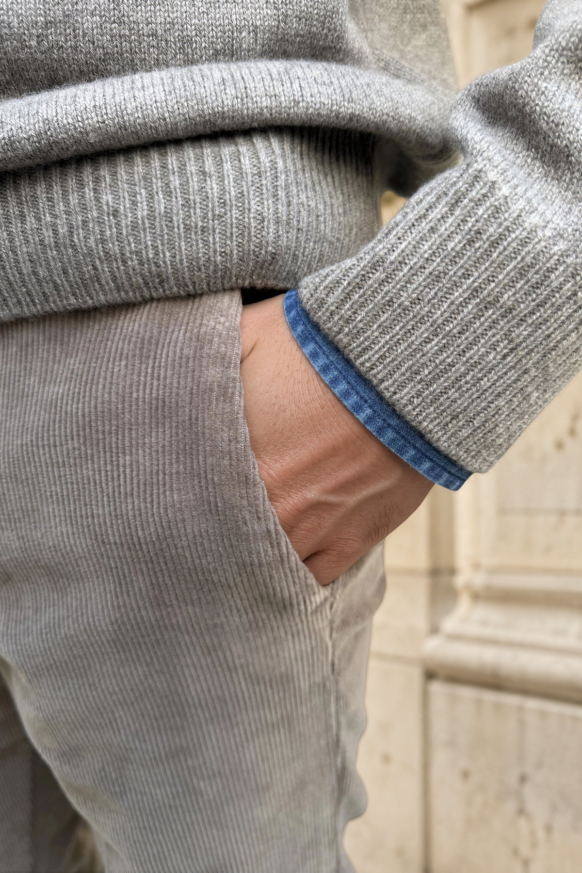 Pull Alfeo en laine & cachemire – Taupe-PULL HOMME-Curling-Paris