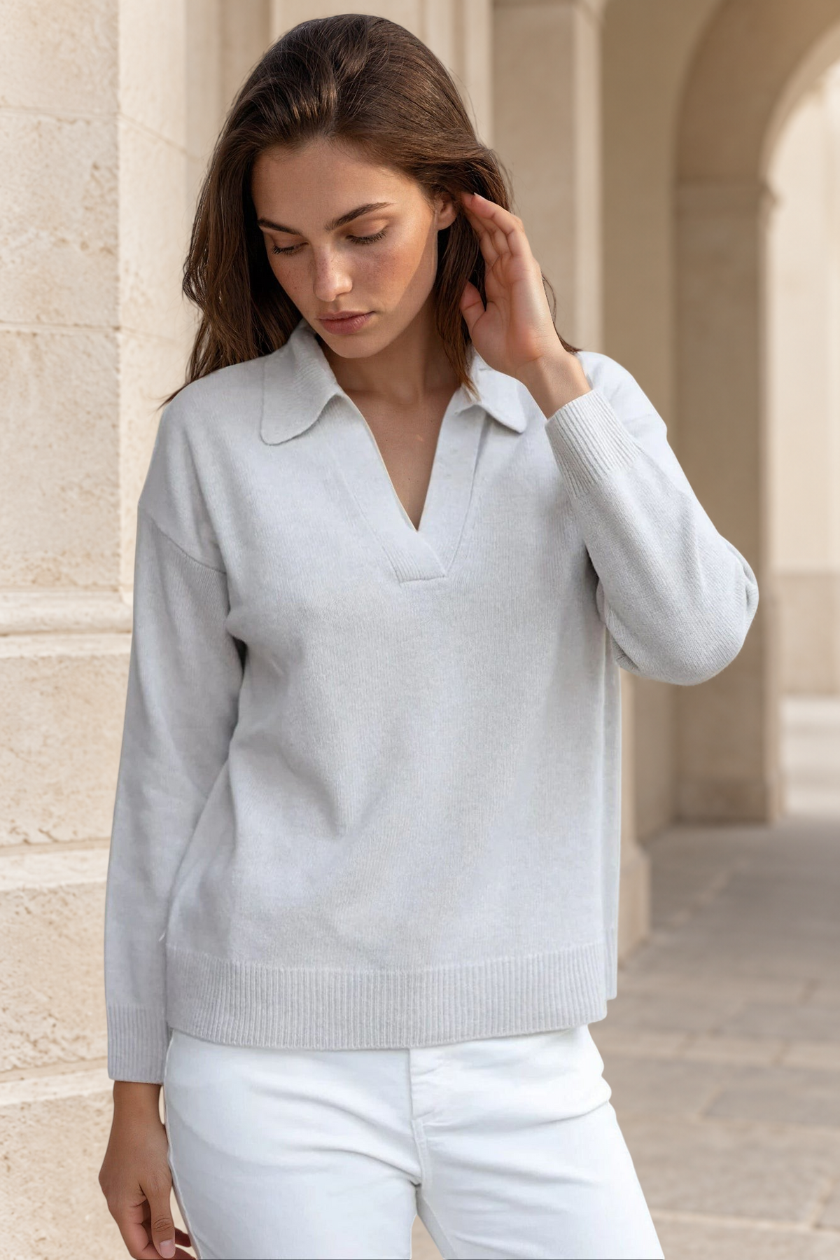 Pull Derby en laine et cachemire - Pierre-PULL FEMME-Curling-Paris