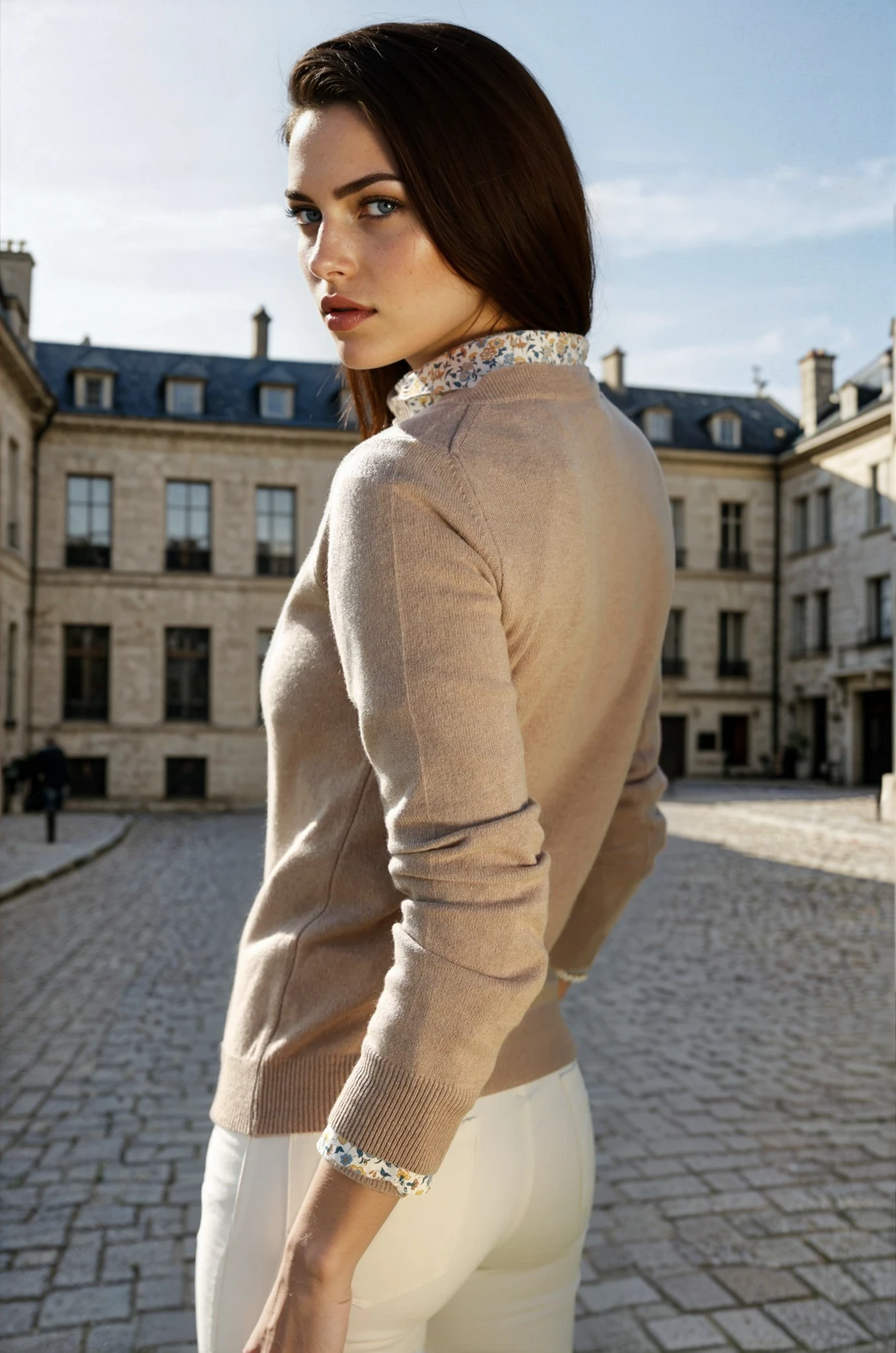 Pull Élodie 100% cachemire - Beige-PULL FEMME-Curling-Paris