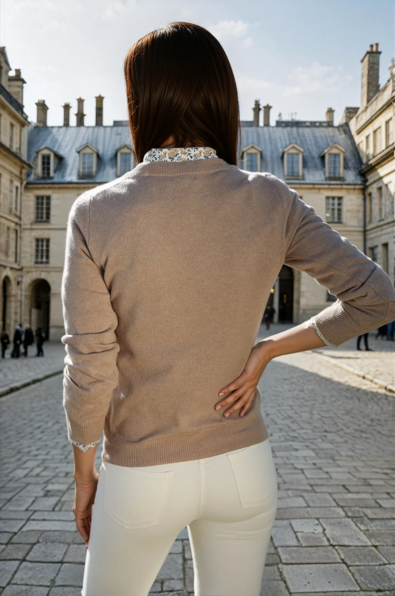 Pull Élodie 100% cachemire - Beige-PULL FEMME-Curling-Paris