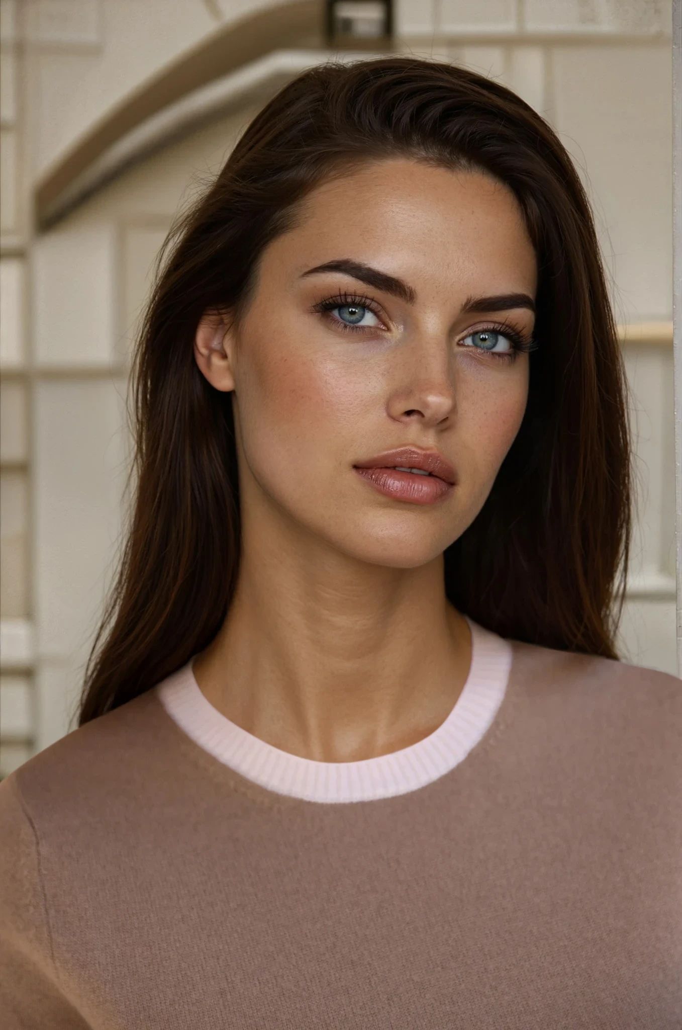 Pull Eve manches courtes en laine et cachemire - Taupe-PULL FEMME-Curling-Paris