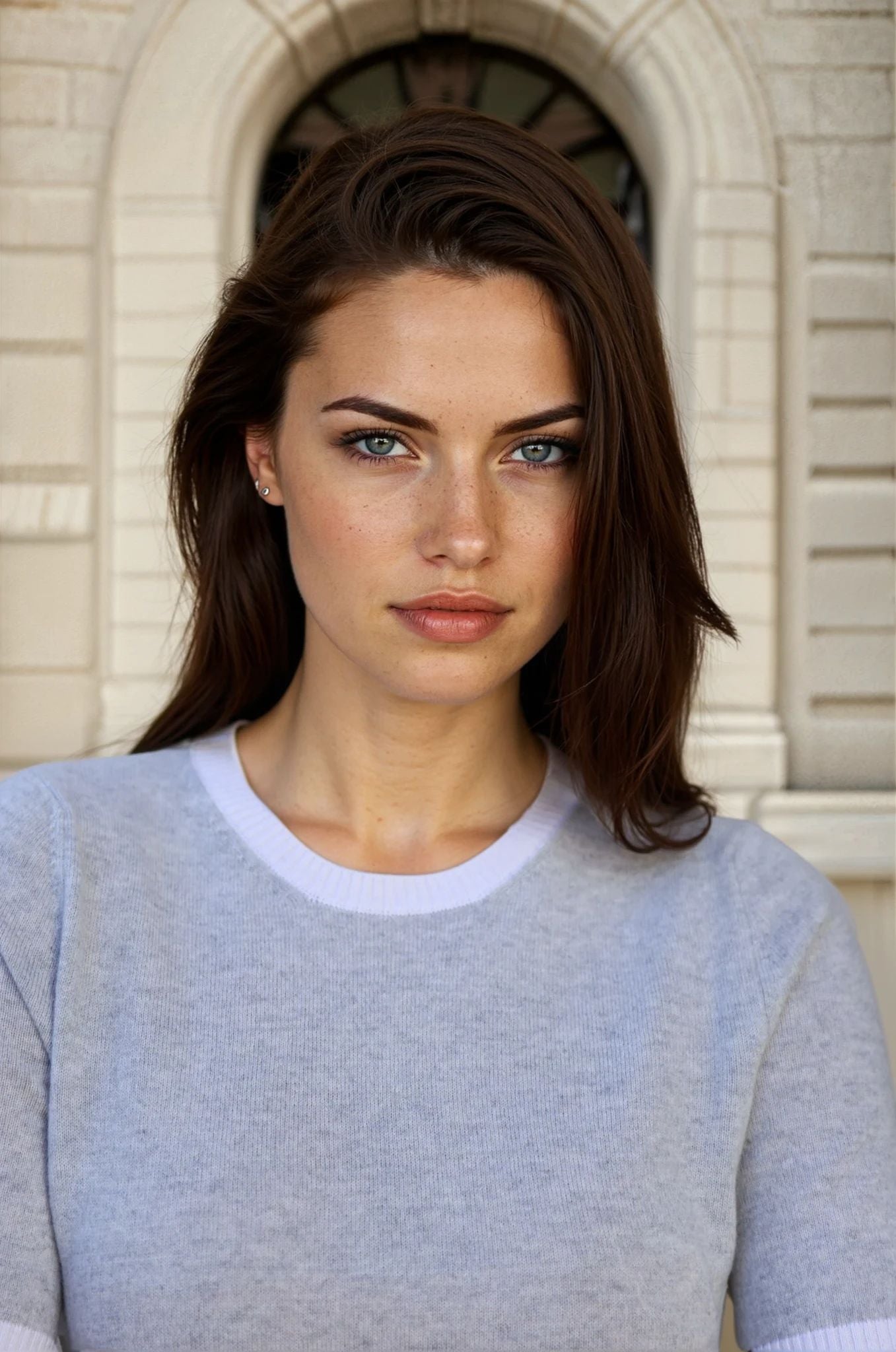 Pull Eve manches courtes laine & cachemire - Gris-PULL FEMME-Curling-Paris