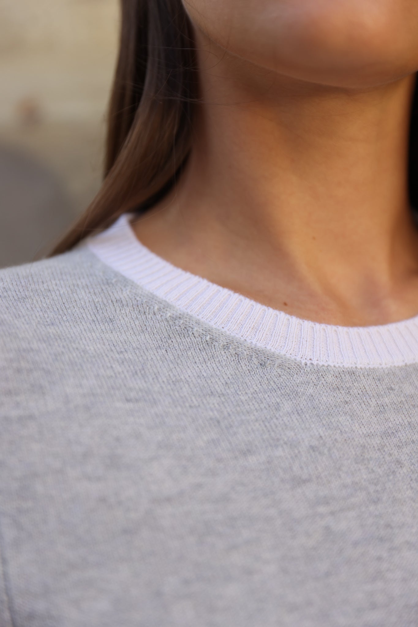 Pull Eve manches courtes laine & cachemire - Gris-PULL FEMME-Curling-Paris