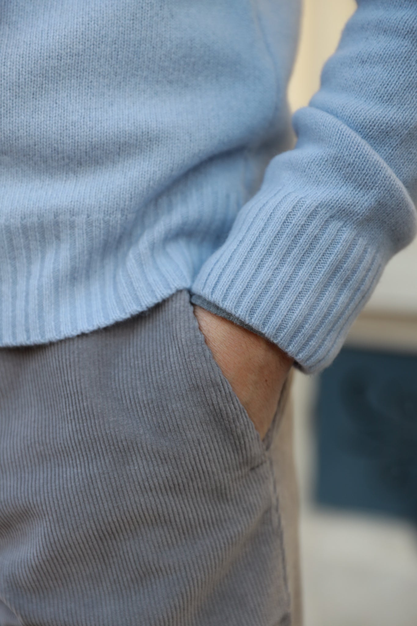 Pull Maxime en laine & cachemire - Ciel-PULL HOMME-Curling-Paris