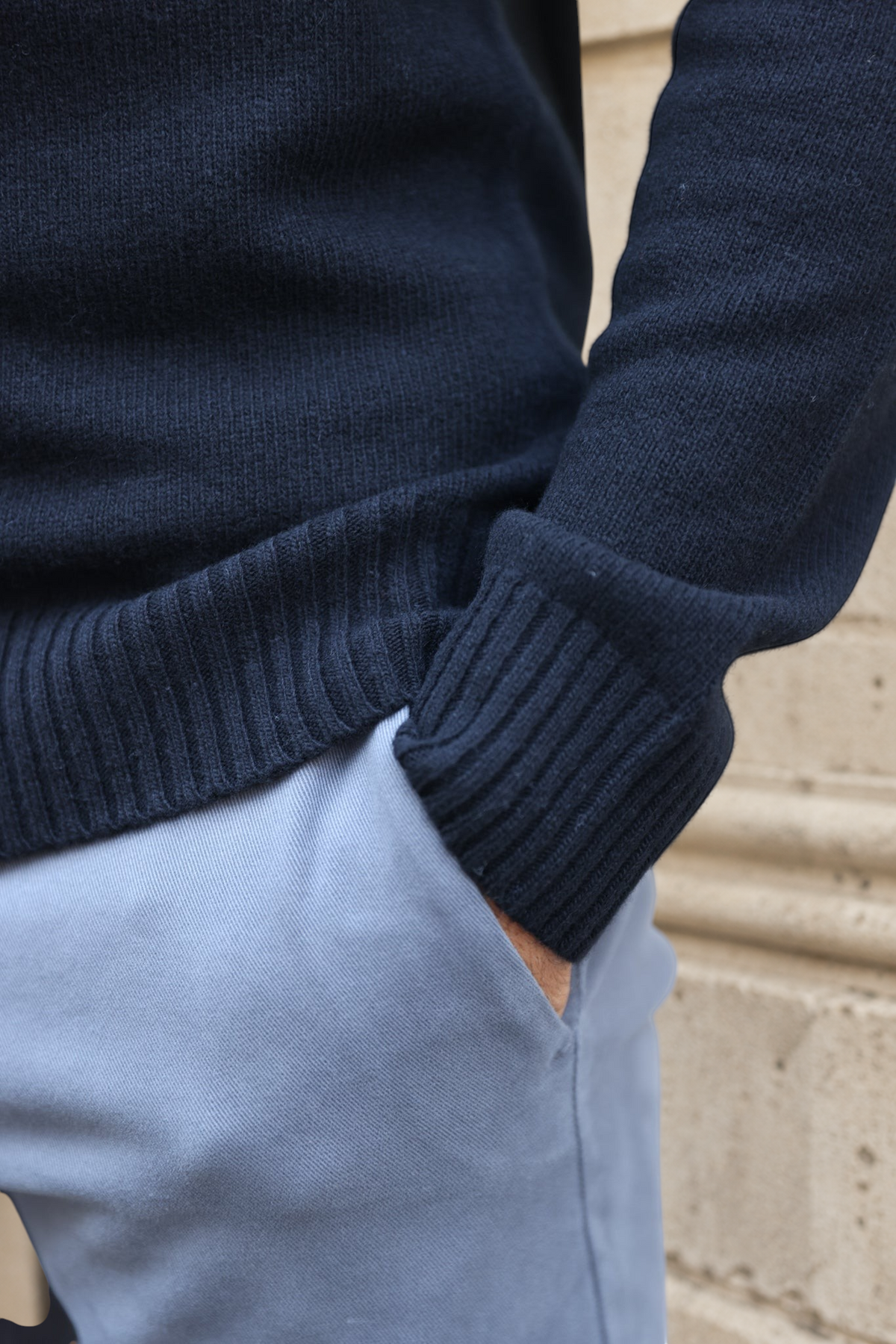 Pull Maxime en laine & cachemire - Noir-PULL HOMME-Curling-Paris