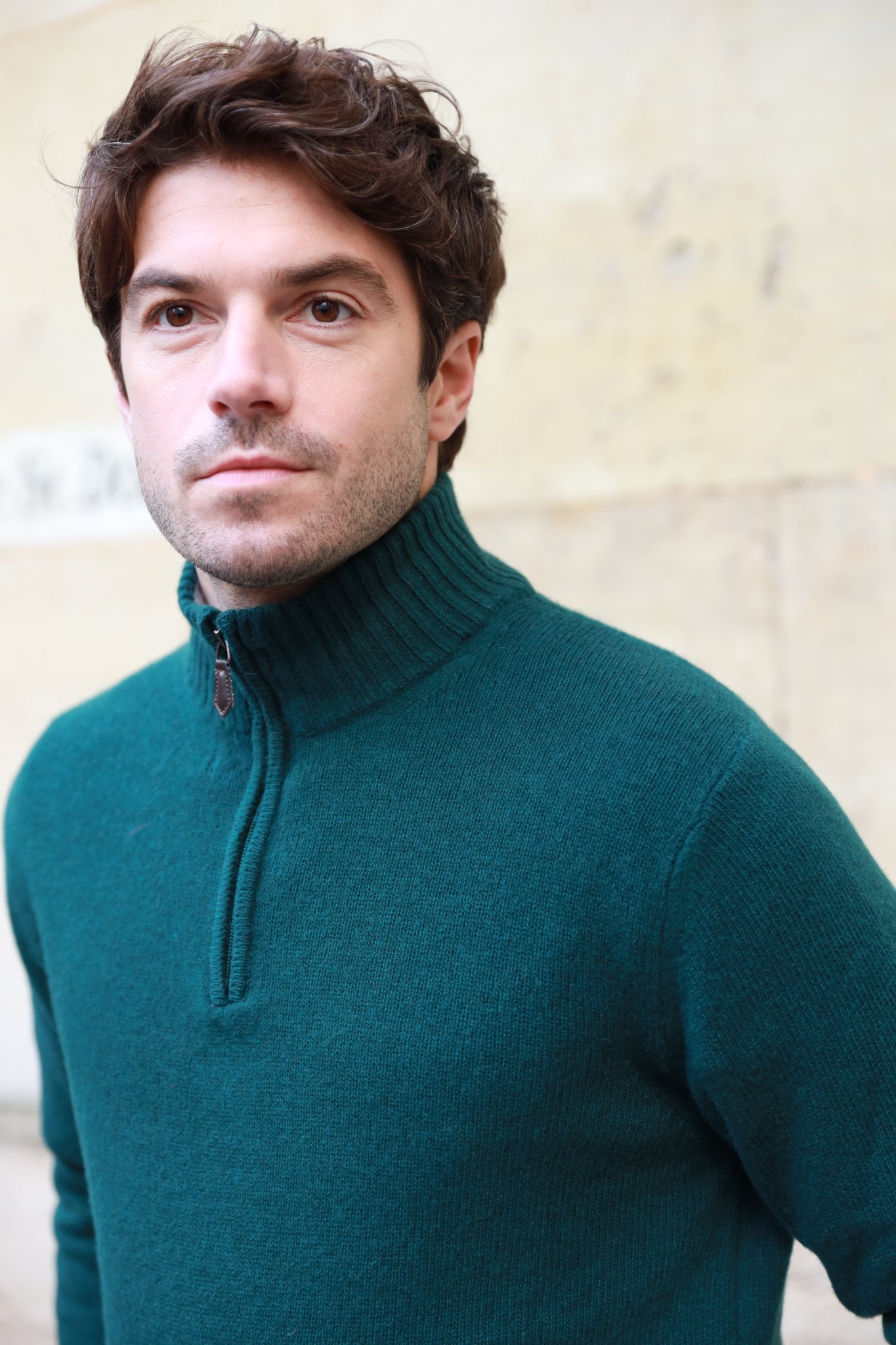 Pull Maxime en laine & cachemire - Vert-PULL HOMME-Curling-Paris