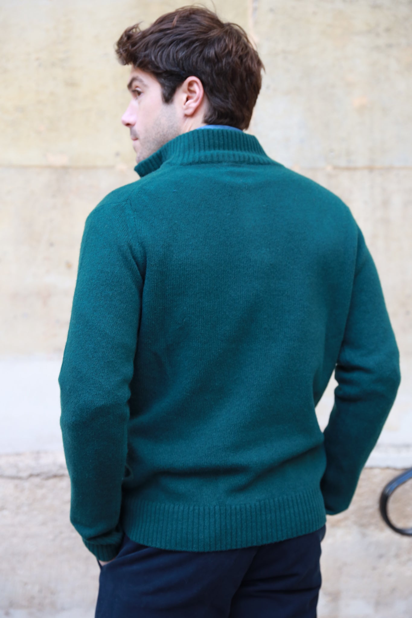 Pull Maxime en laine & cachemire - Vert-PULL HOMME-Curling-Paris