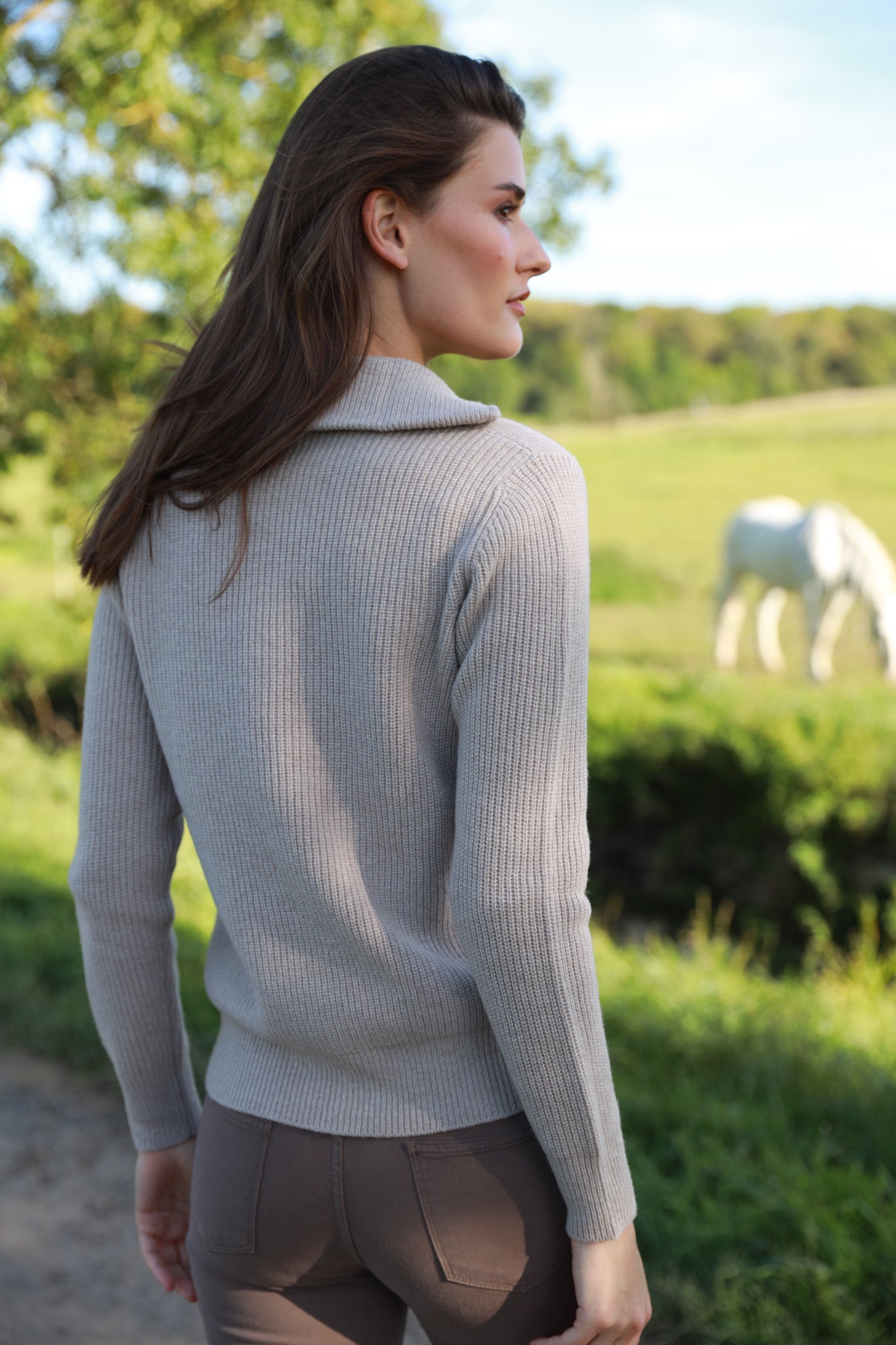 Pull Roma en laine mérinos et en cachemire - Beige-PULL FEMME-Curling-Paris