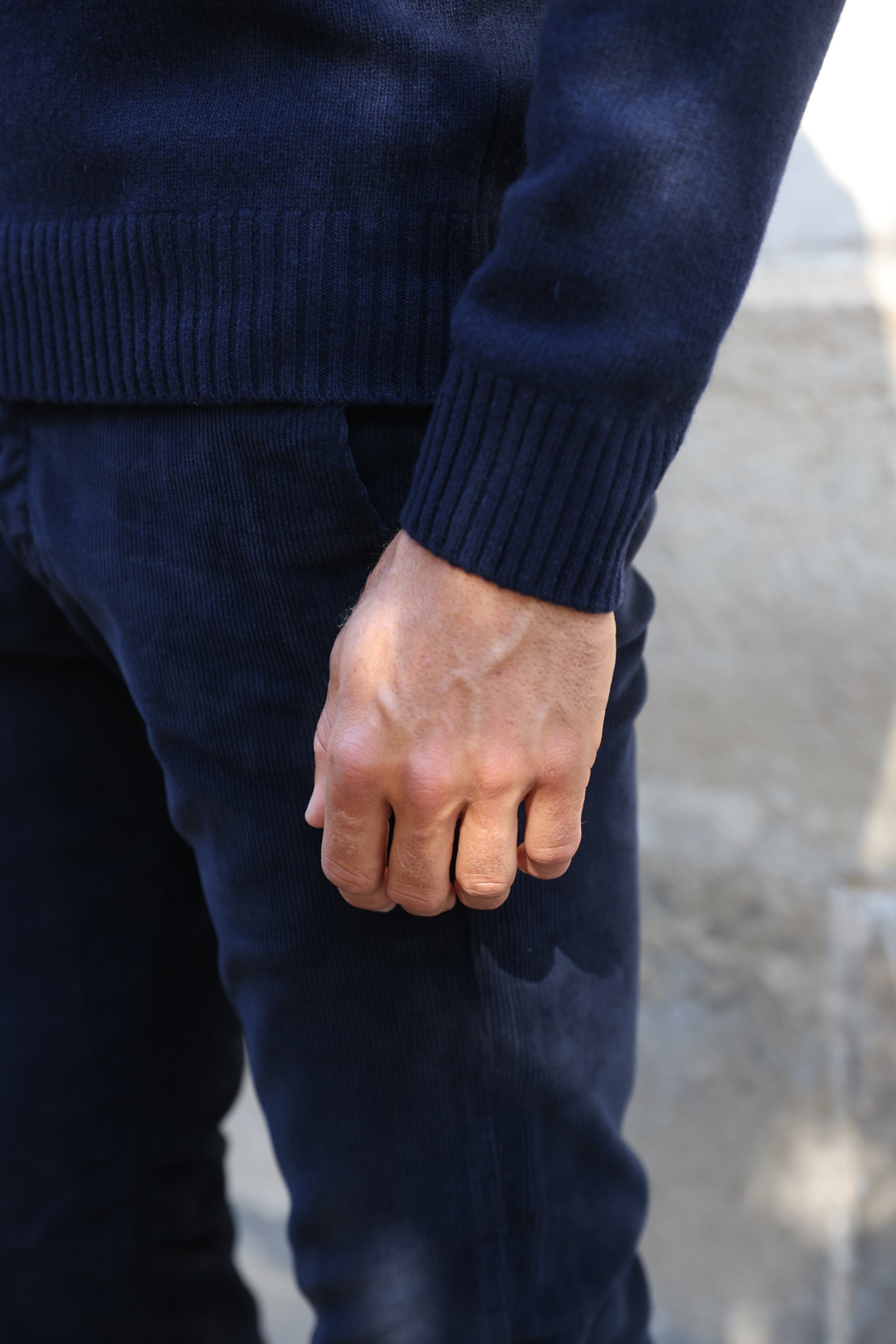 Pull Vito en laine & cachemire - Marine-PULL HOMME-Curling-Paris