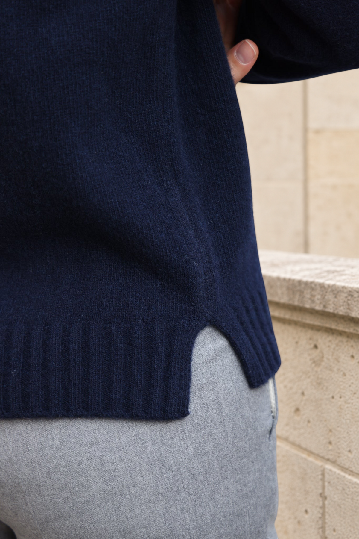 Pull col roulé Nina en laine et cachemire - Marine-PULL FEMME-Curling-Paris