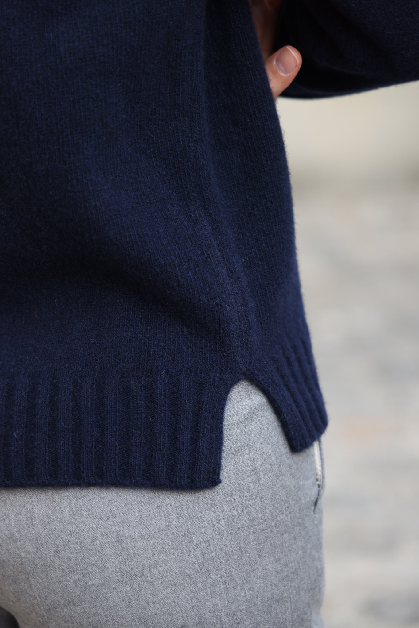 Pull col roulé Nina en laine et cachemire - Marine-PULL FEMME-Curling-Paris