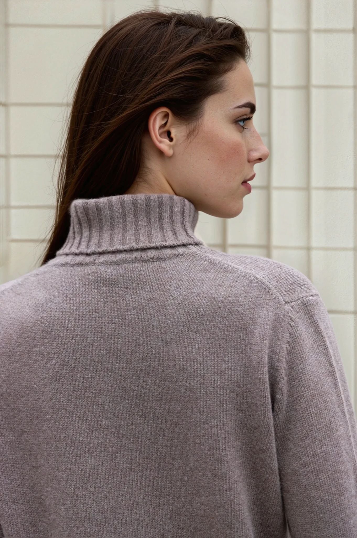 Pull col roulé Nina en laine et cachemire - Mushroom-PULL FEMME-Curling-Paris