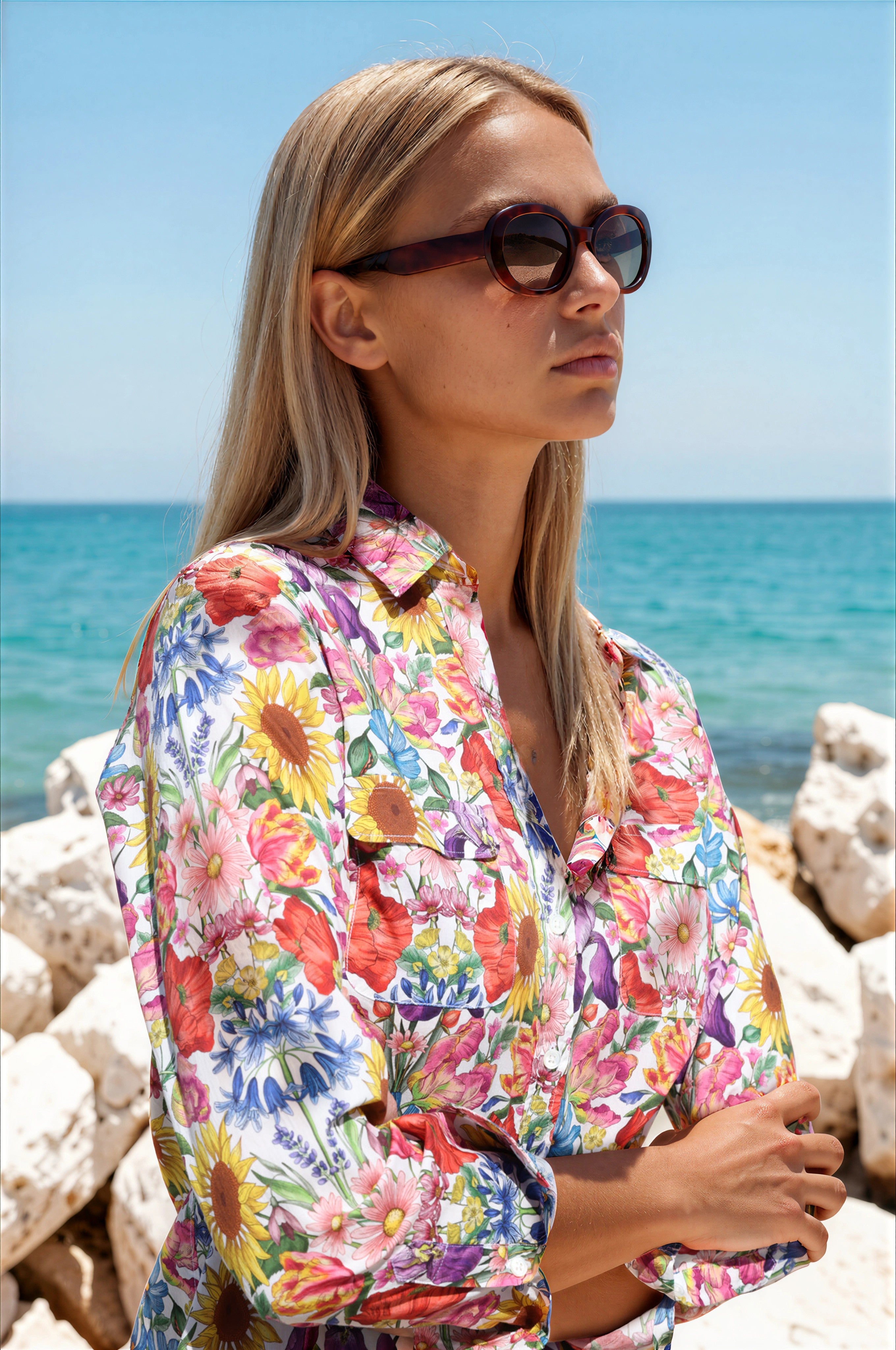 Robe chemisier Rania en coton liberty of london - floral muse-ROBE FEMME-Curling-Paris