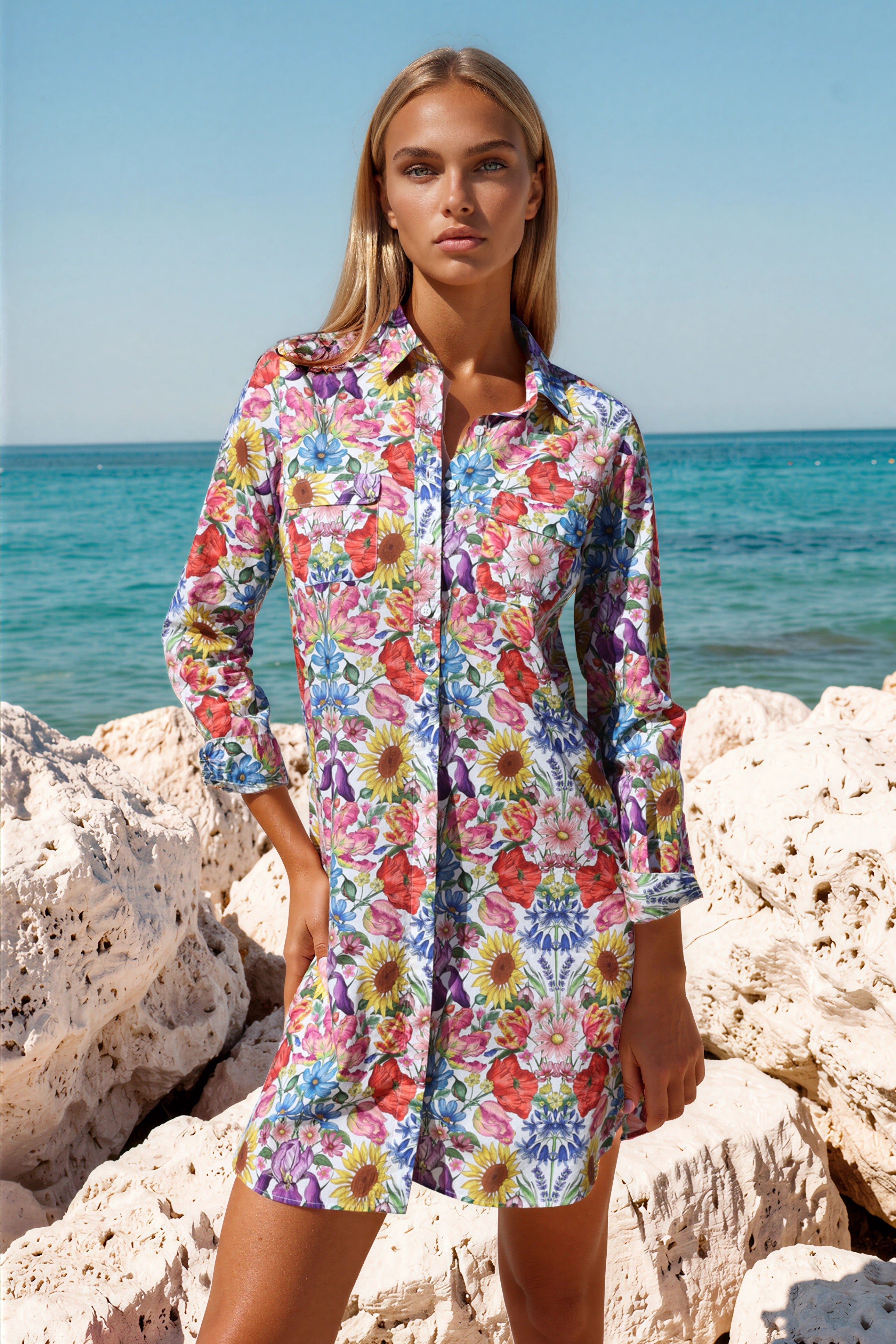 Robe chemisier Rania en coton liberty of london - floral muse-ROBE FEMME-Curling-Paris