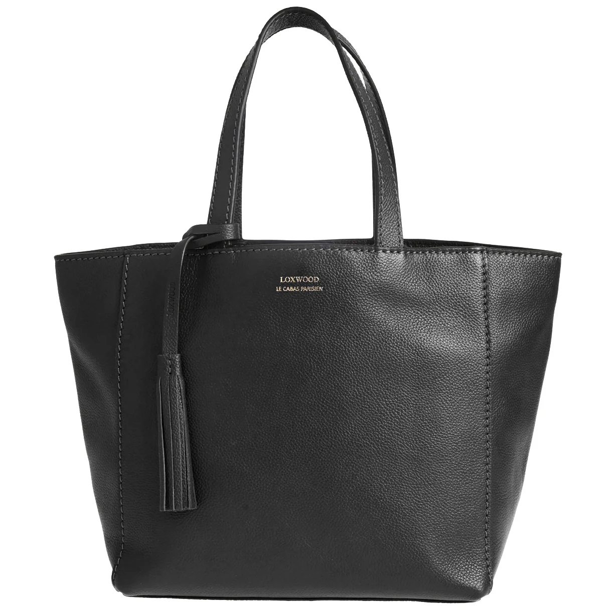 SAC CABAS SMALL CUIR GRAINÉ - NOIR-SAC FEMME-Curling-Paris