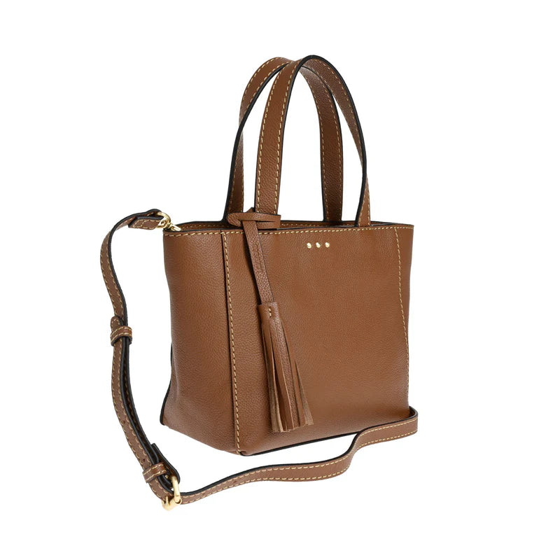 Sac baby cabas cuir saffiano - Brandy-SAC FEMME-Curling-Paris