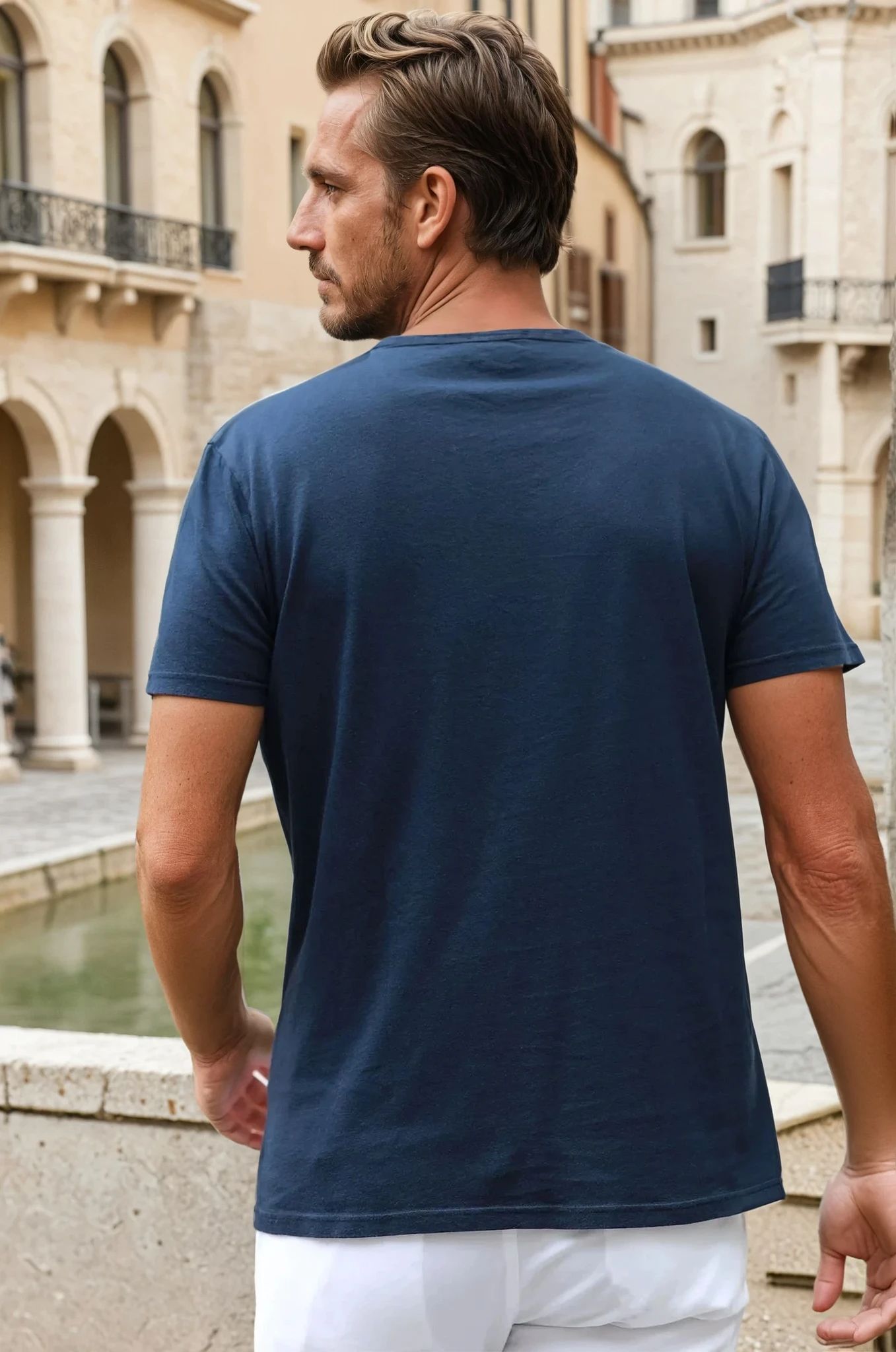 Camiseta Axel de jersey de algodón - Azul marino