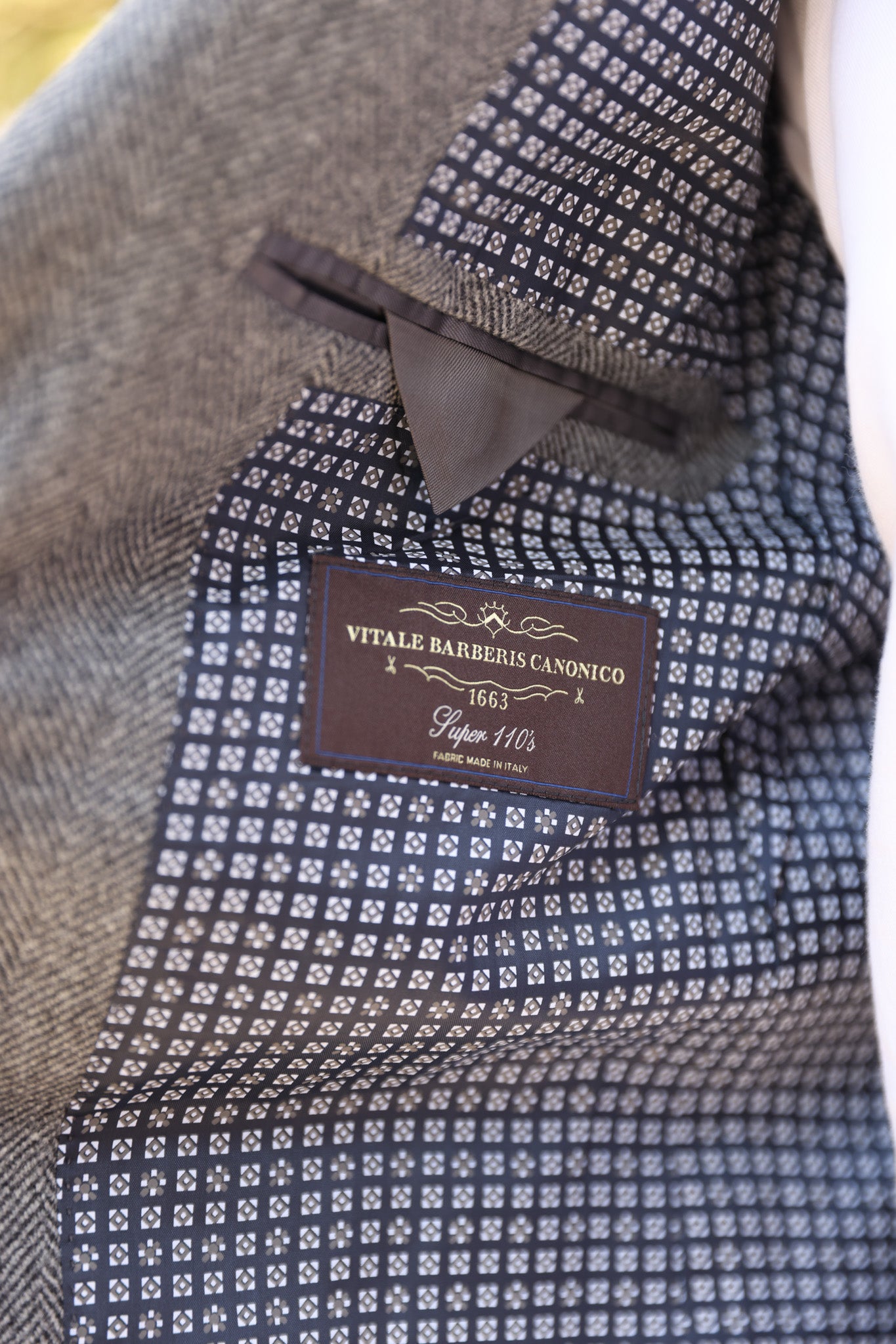 Veste Giorgio en laine - Chevron Gris-VESTE BLAZER HOMME-Curling-Paris