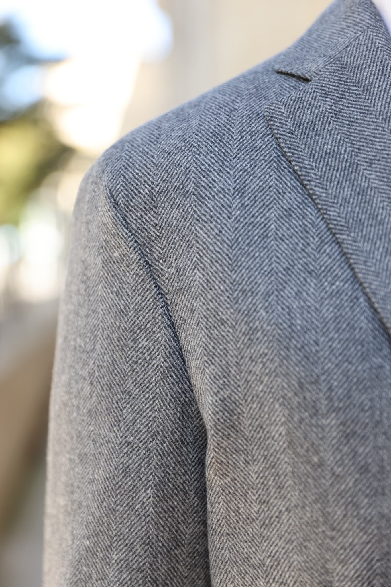 Veste Giorgio en laine - Chevron Gris-VESTE BLAZER HOMME-Curling-Paris