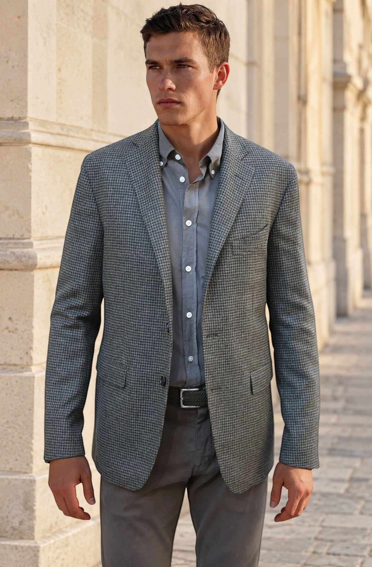 Veste Giorgio en laine - Kaki-VESTE BLAZER HOMME-Curling-Paris