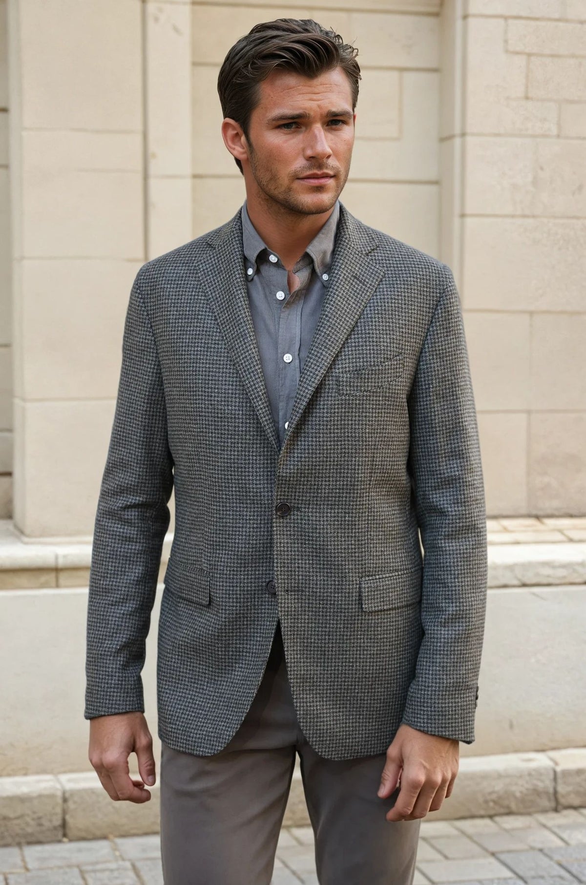 Veste Giorgio en laine - Kaki-VESTE BLAZER HOMME-Curling-Paris