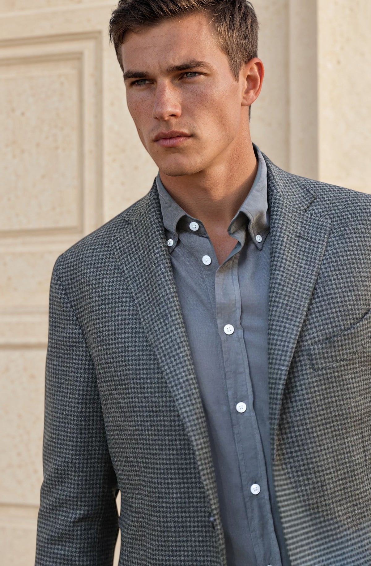 Veste Giorgio en laine - Kaki-VESTE BLAZER HOMME-Curling-Paris
