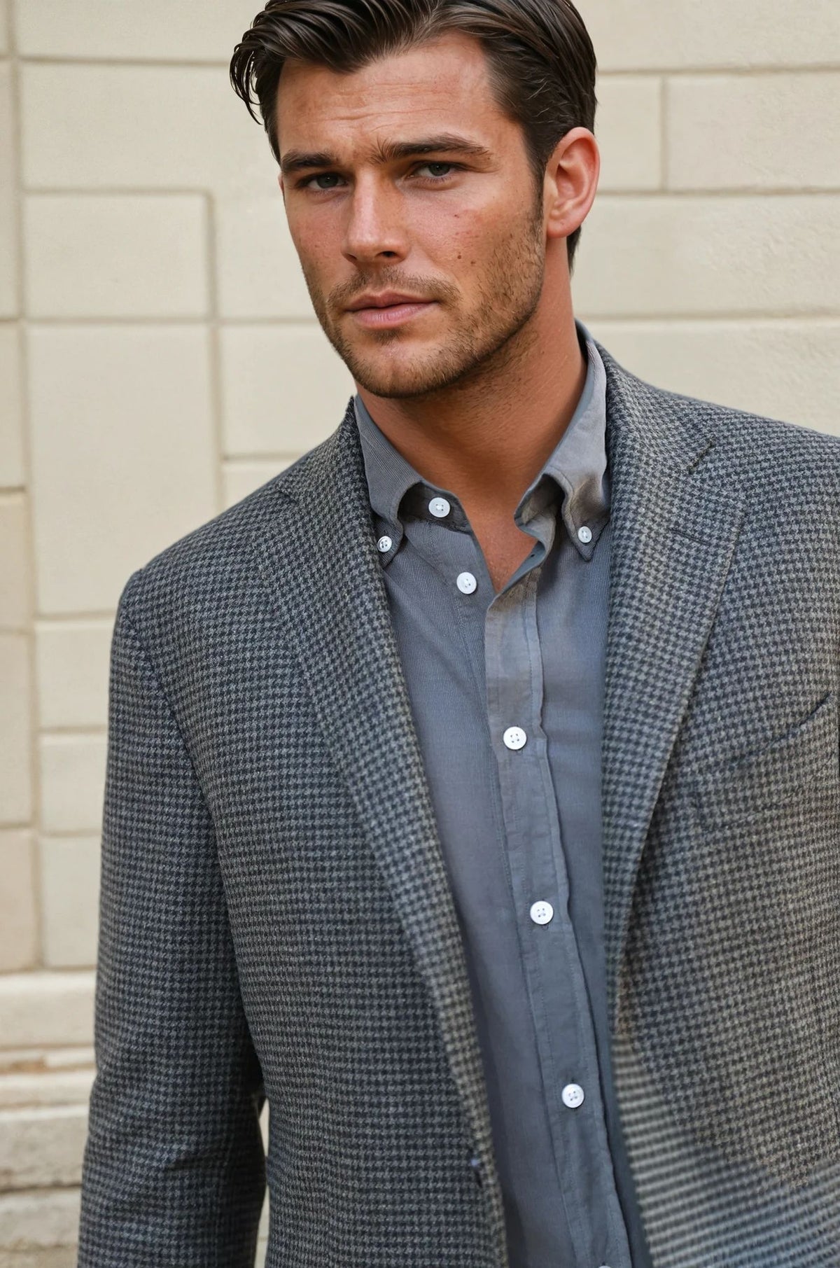 Veste Giorgio en laine - Kaki-VESTE BLAZER HOMME-Curling-Paris