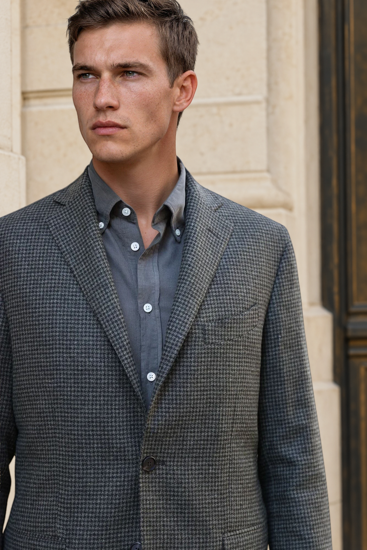 Veste Giorgio en laine - Kaki-VESTE BLAZER HOMME-Curling-Paris