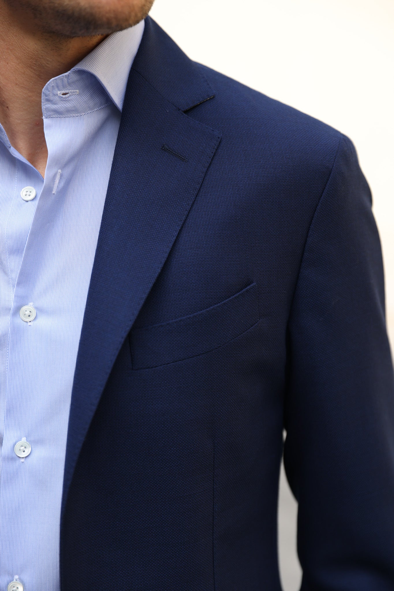 Veste Giorgio légère en laine froide - Marine-VESTE BLAZER HOMME-Curling-Paris