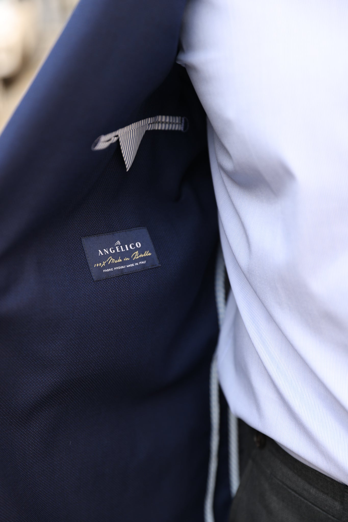 Veste Giorgio légère en laine froide - Marine-VESTE BLAZER HOMME-Curling-Paris
