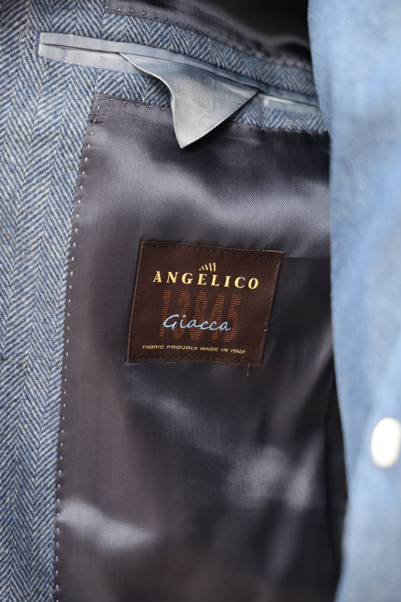 Veste Goal en laine - Chevron bleu-VESTE BLAZER HOMME-Curling-Paris