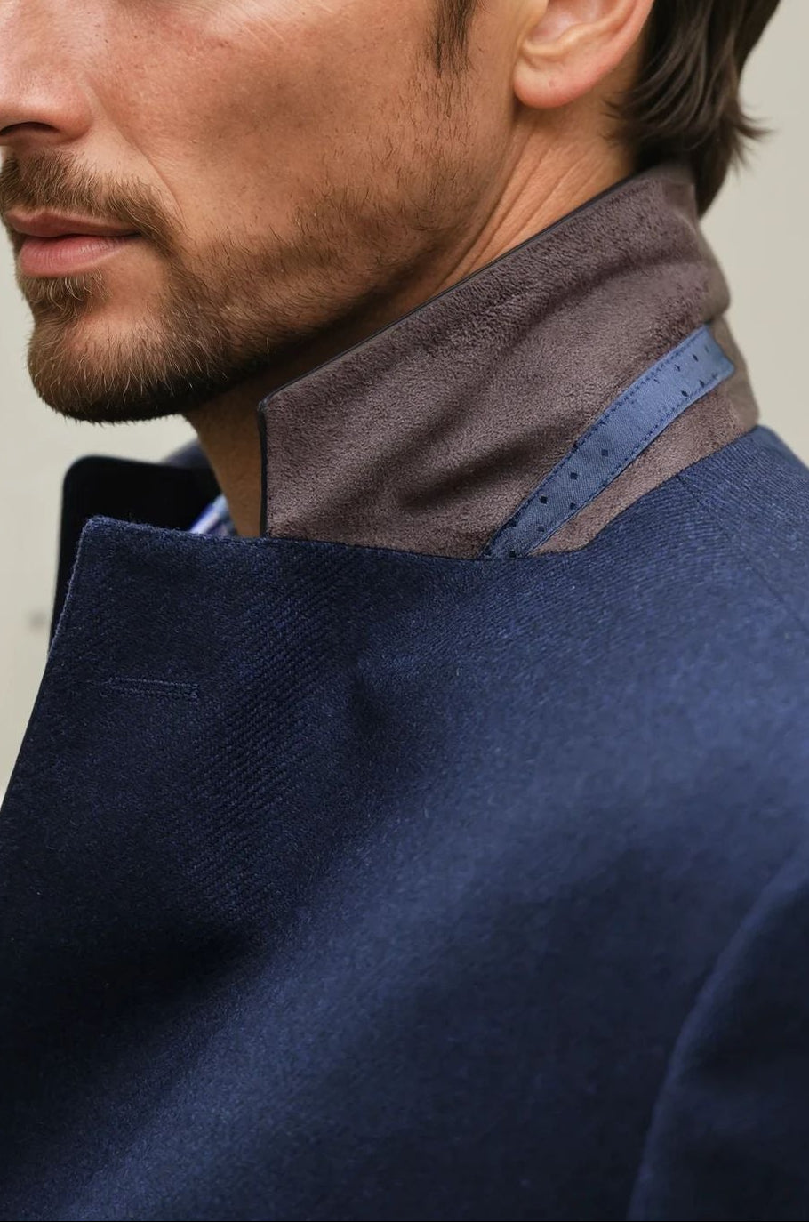 Veste Goal en laine et cachemire - Marine-VESTE BLAZER HOMME-Curling-Paris