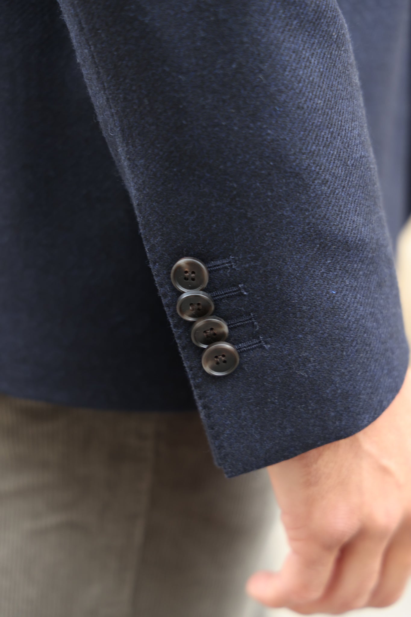 Veste Goal en laine et cachemire - Marine-VESTE BLAZER HOMME-Curling-Paris