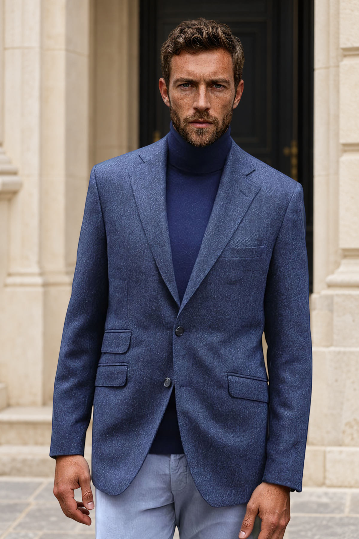 Veste Goal en laine et cachemire - Tweed jeans-VESTE BLAZER HOMME-Curling-Paris