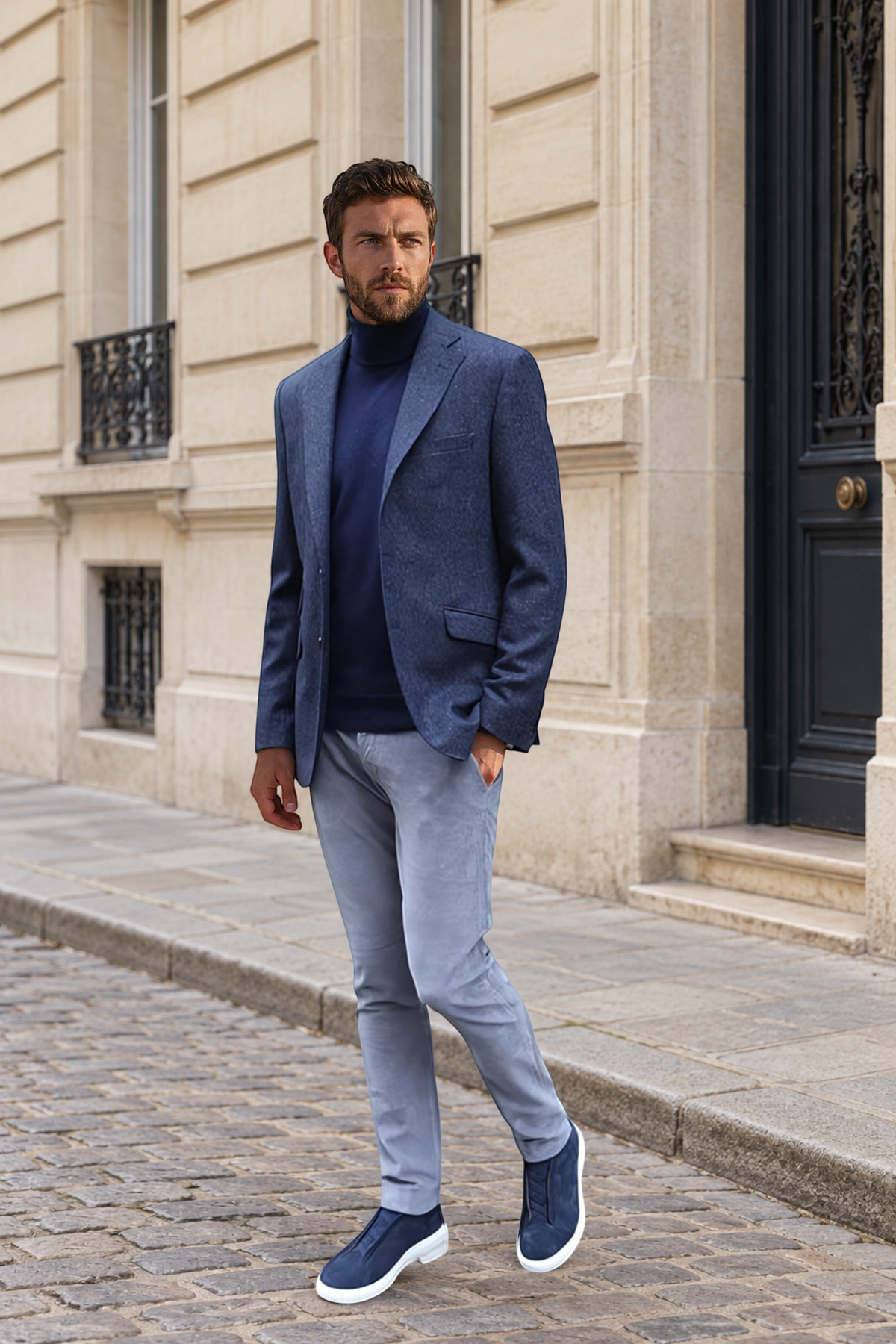 Veste Goal en laine et cachemire - Tweed jeans-VESTE BLAZER HOMME-Curling-Paris
