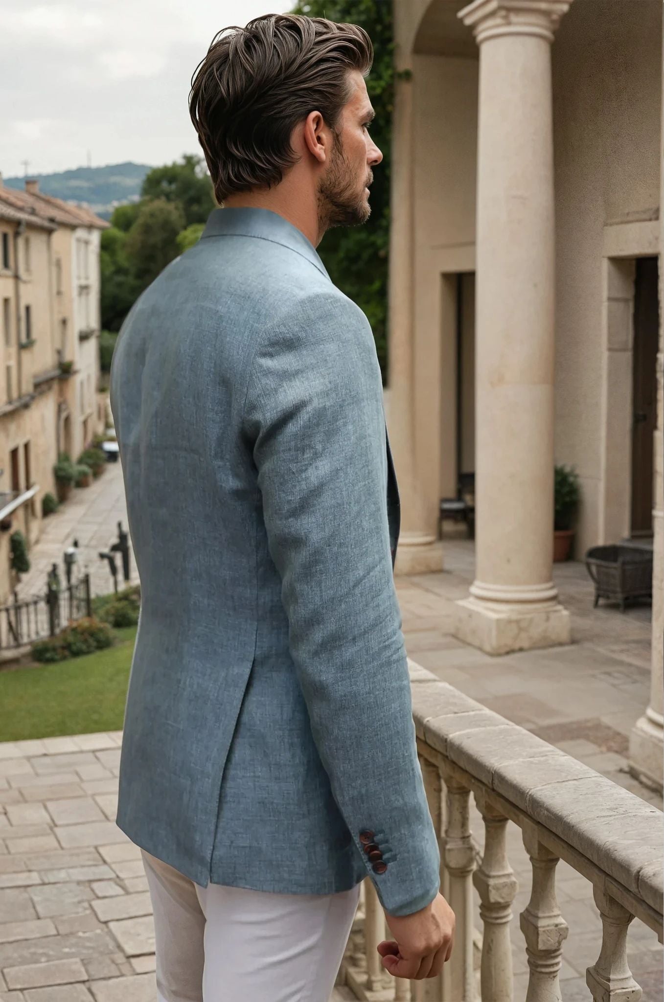 Veste Goal en lin Angelico - Kaki-VESTE BLAZER HOMME-Curling-Paris