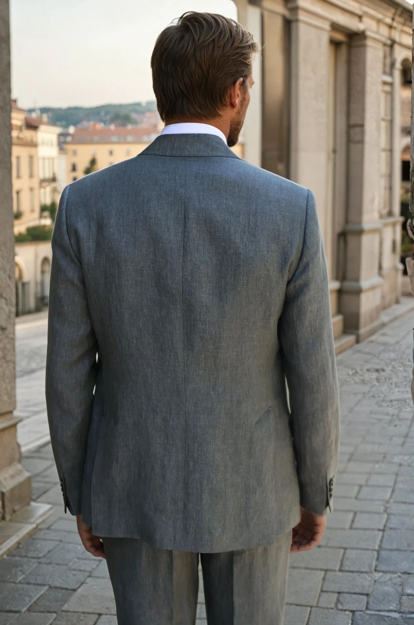 Veste Goal en lin - Kaki-VESTE BLAZER HOMME-Curling-Paris
