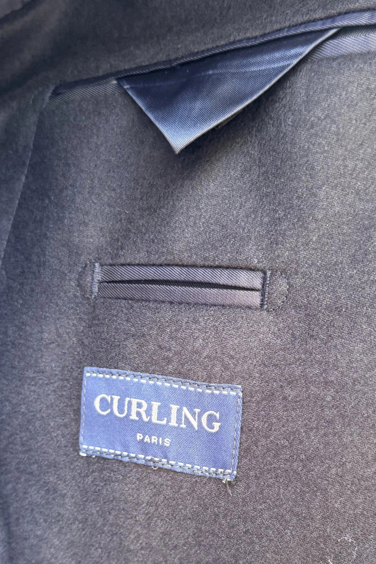 Veste Gostev tissu en laine et cachemire Loro Piana - Marine-VESTE BLAZER HOMME-Curling-Paris