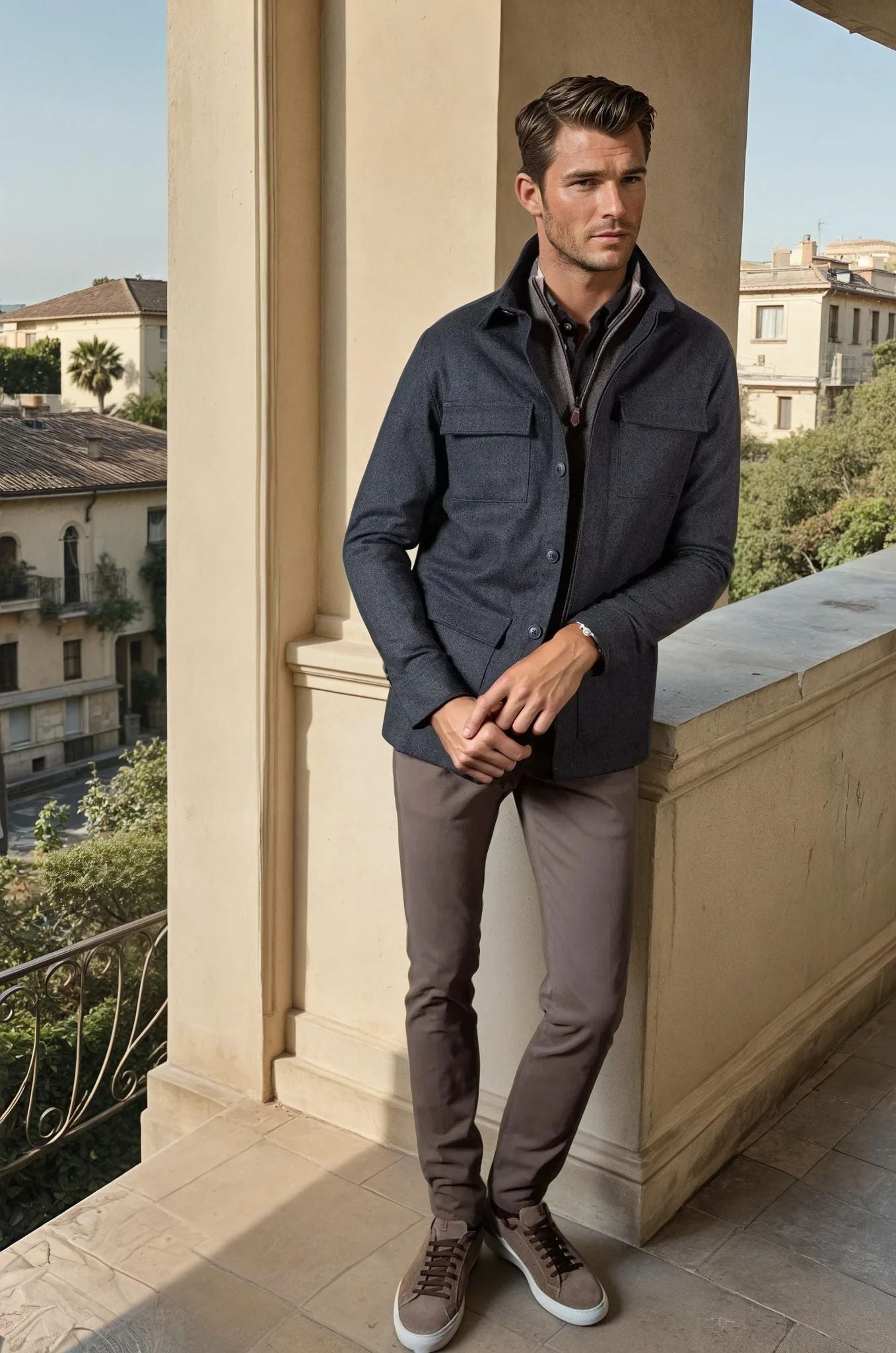 Veste Hector - Gris Chine-MANTEAU HOMME-Curling-Paris