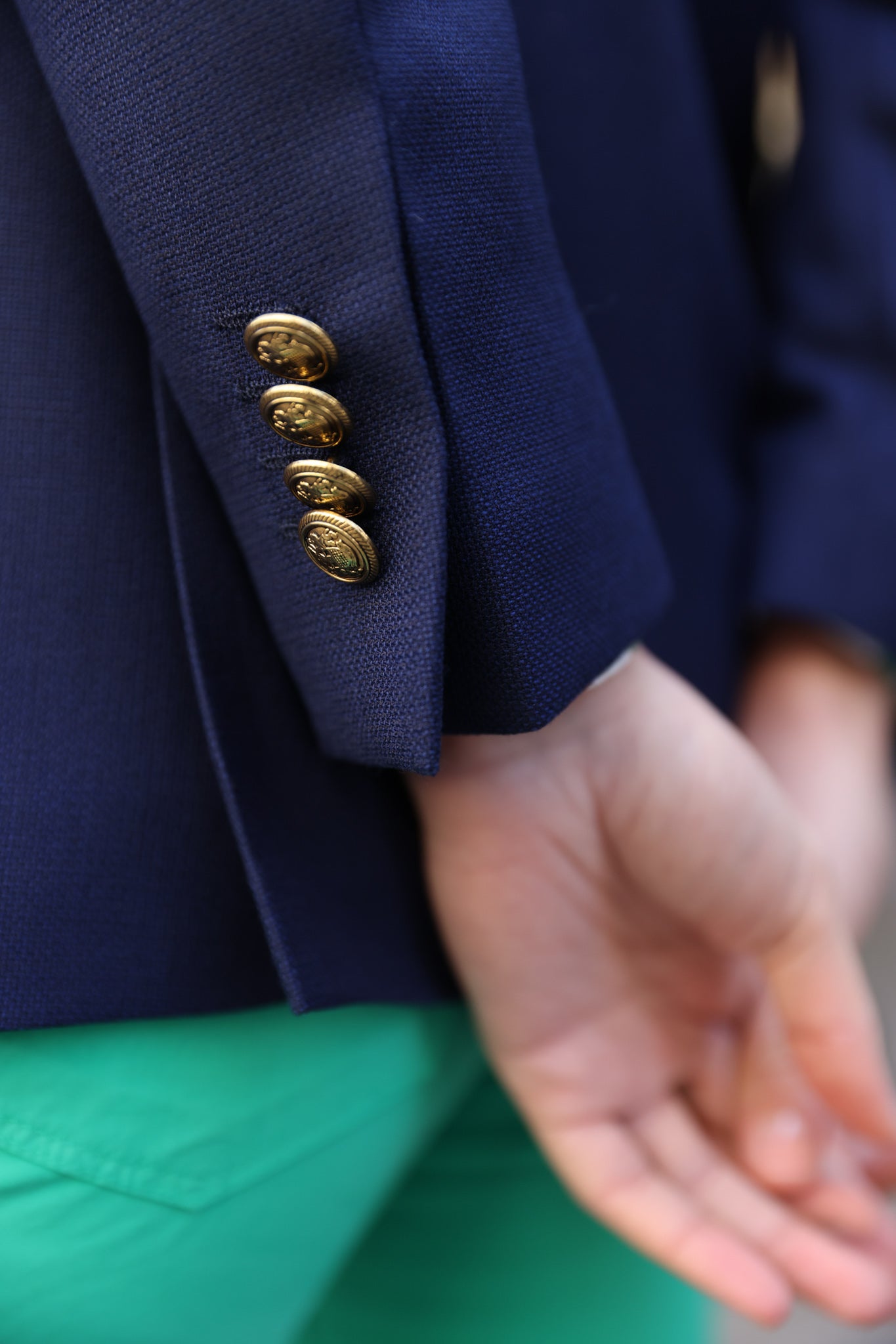 Veste Isabel 100% laine - Marine-VESTE BLAZER FEMME-Curling-Paris