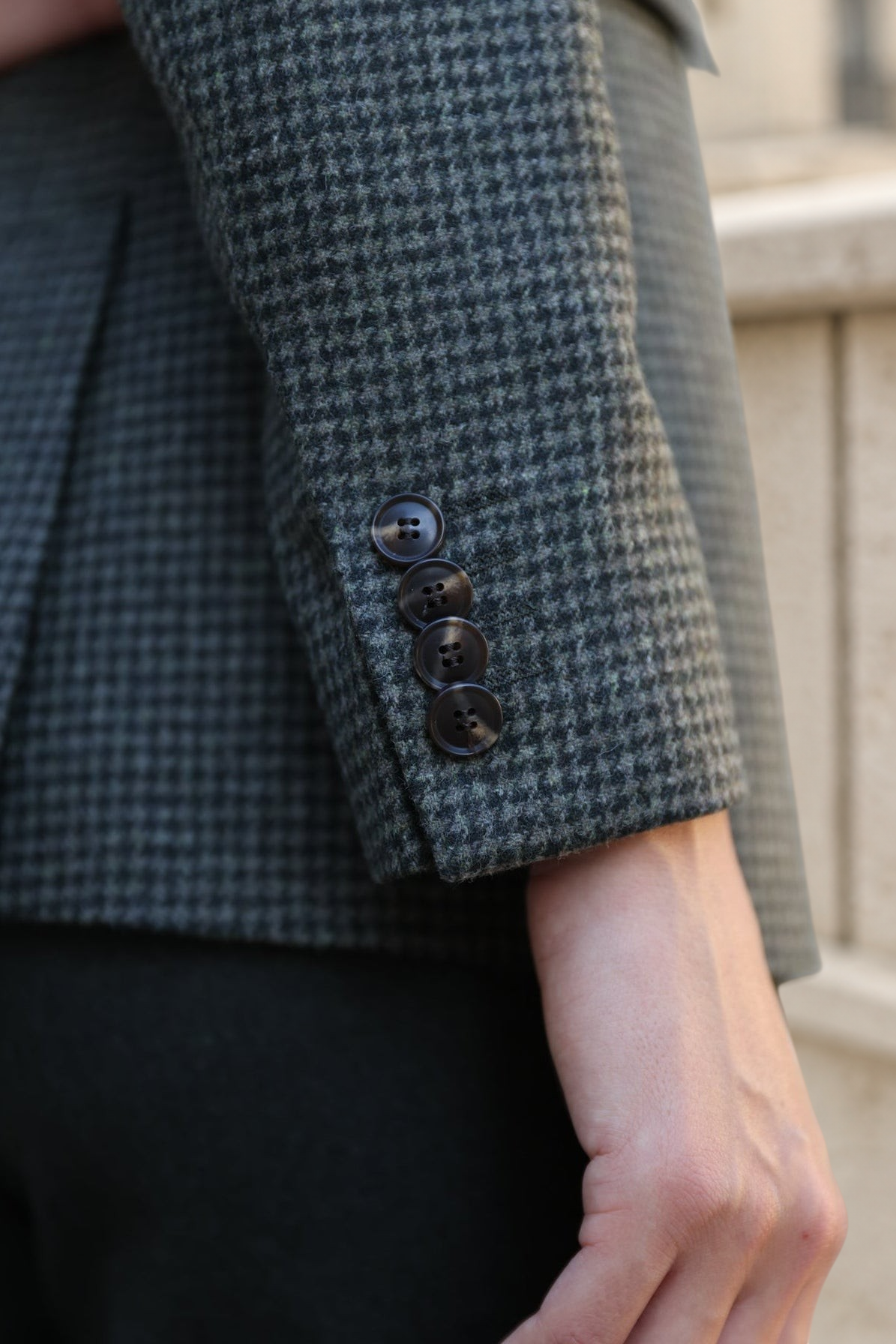Veste Isabel en laine vierge - Kaki-VESTE BLAZER FEMME-Curling-Paris