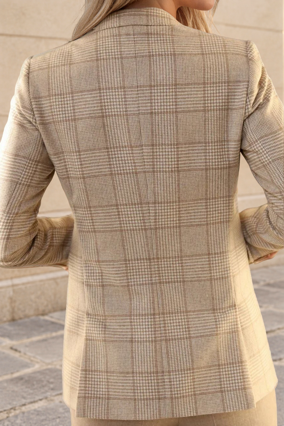 Veste Isabel en laine vierge - Prince de Galles Camel-VESTE BLAZER FEMME-Curling-Paris
