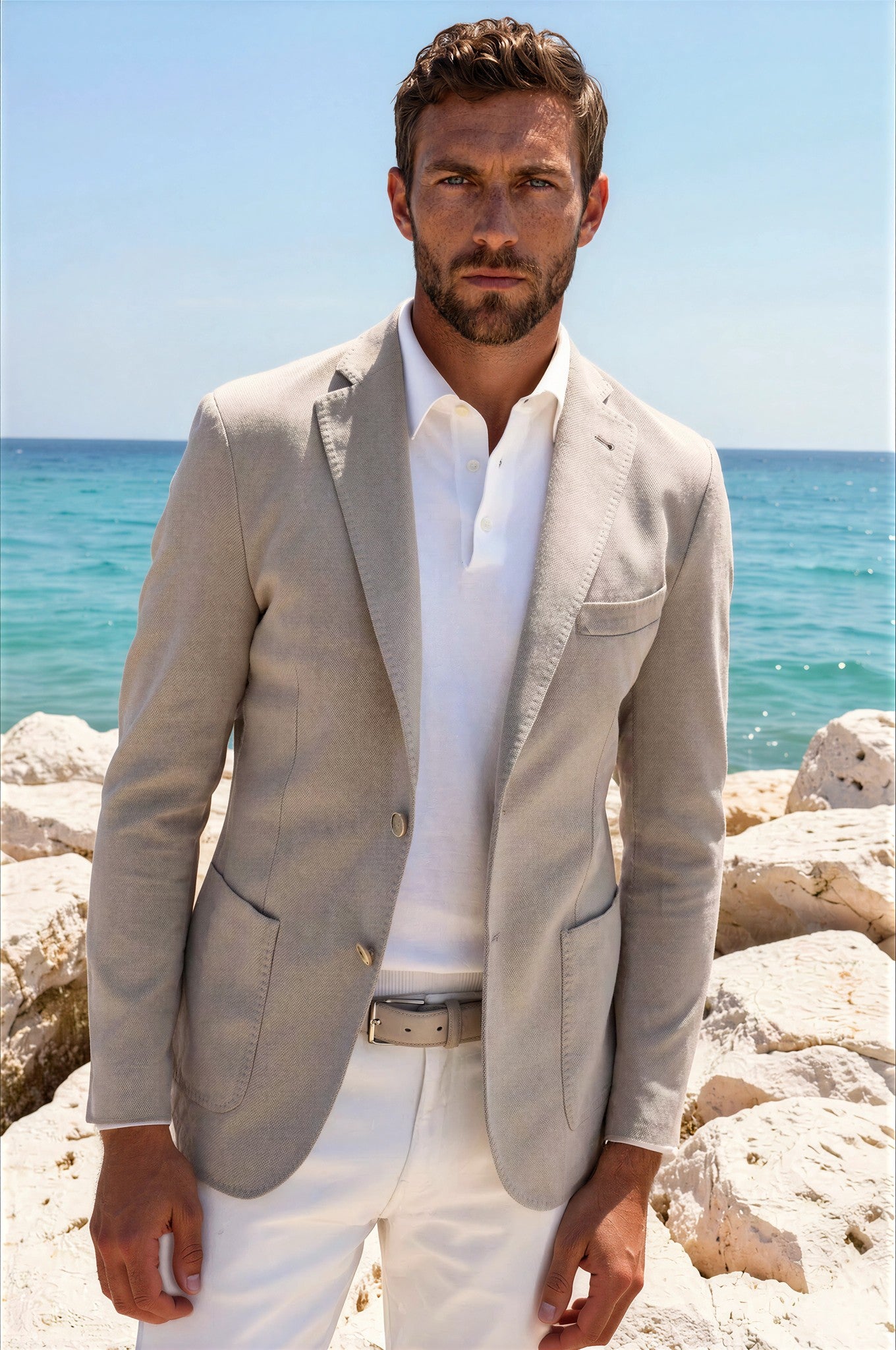 Veste Ralph déstructurée en coton Di Sondrio - Beige