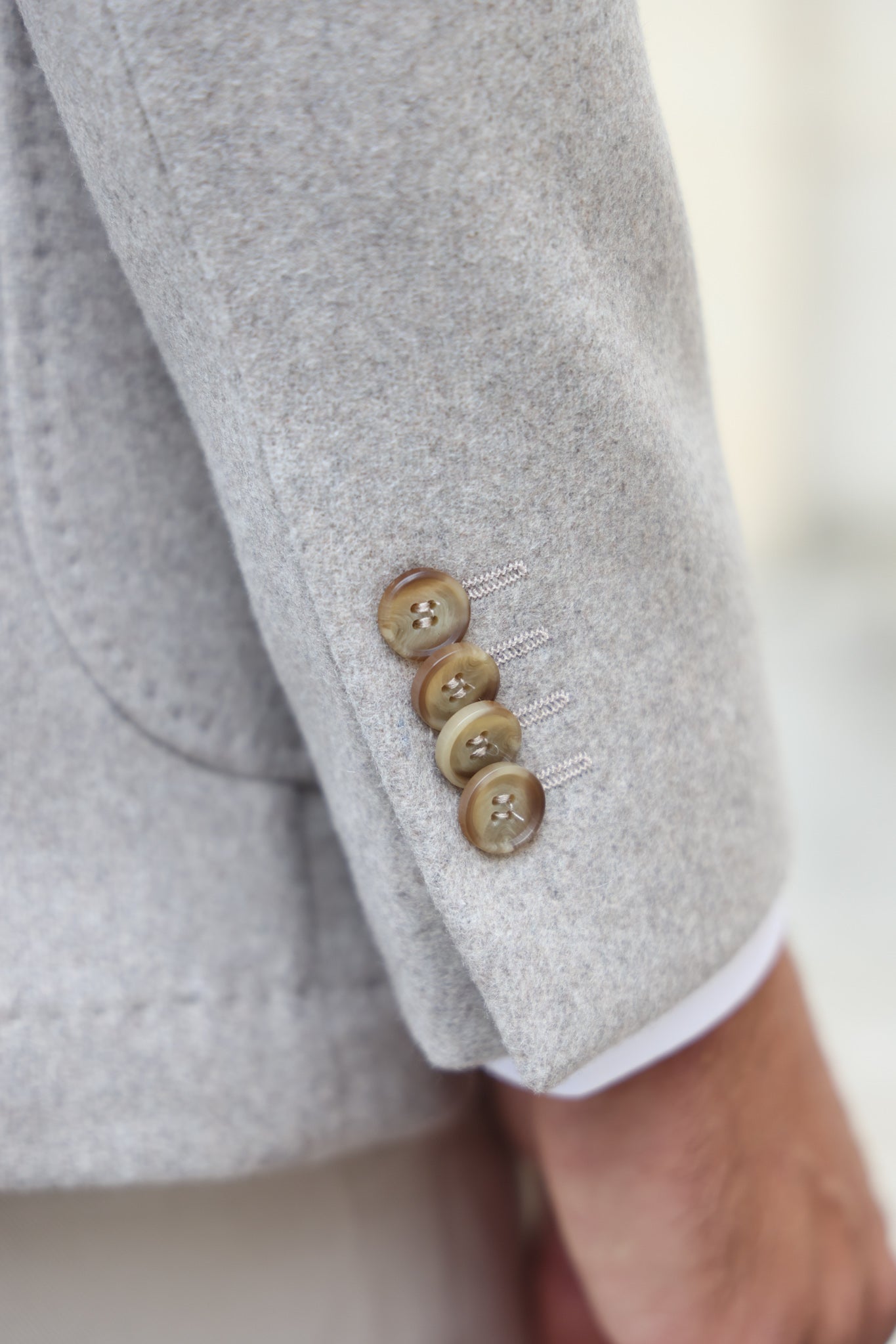 Veste Ralph en laine et cachemire double face Zanieri - Beige-VESTE BLAZER HOMME-Curling-Paris